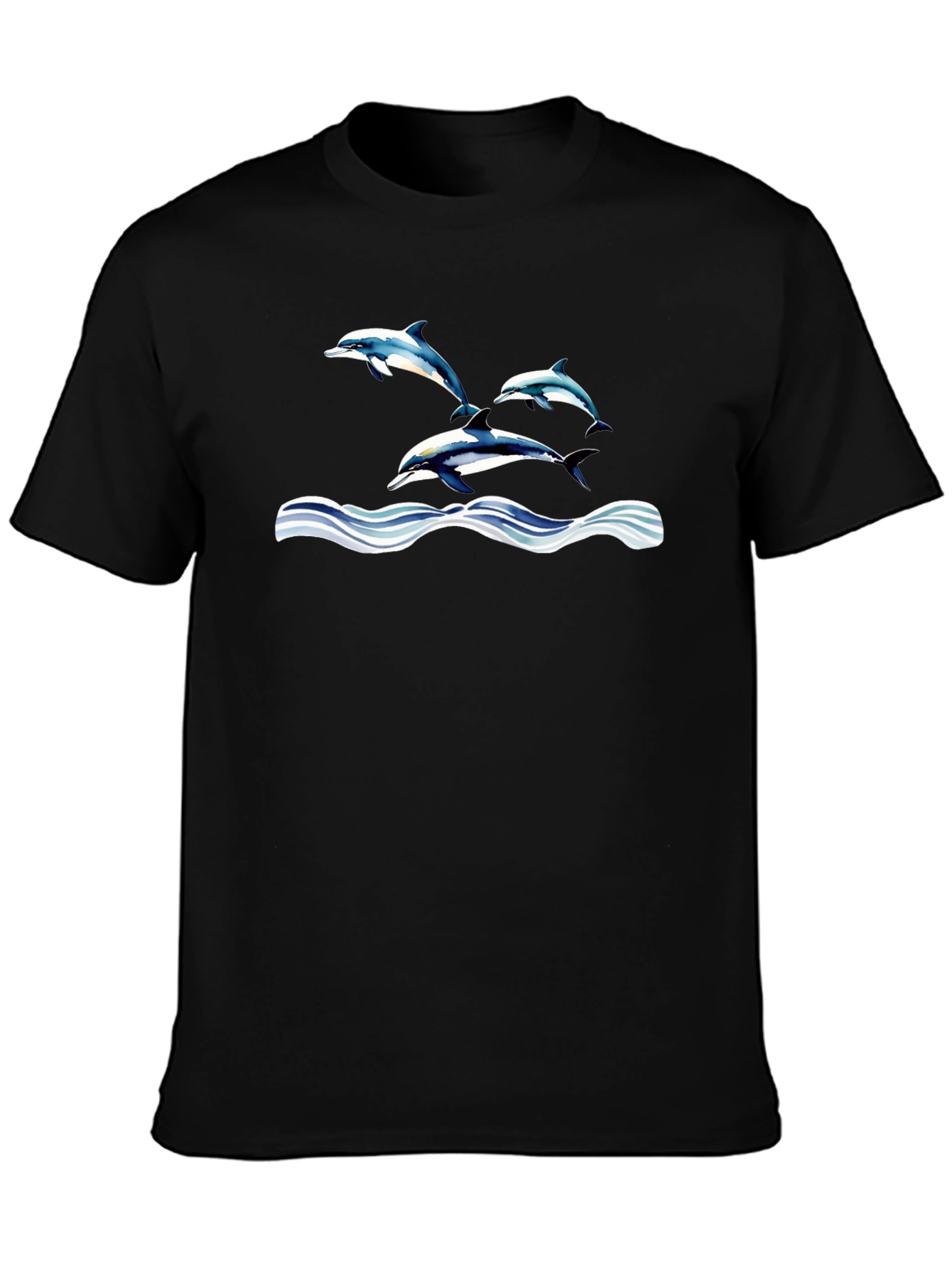 Dolphin Waves Graphic T-Shirt