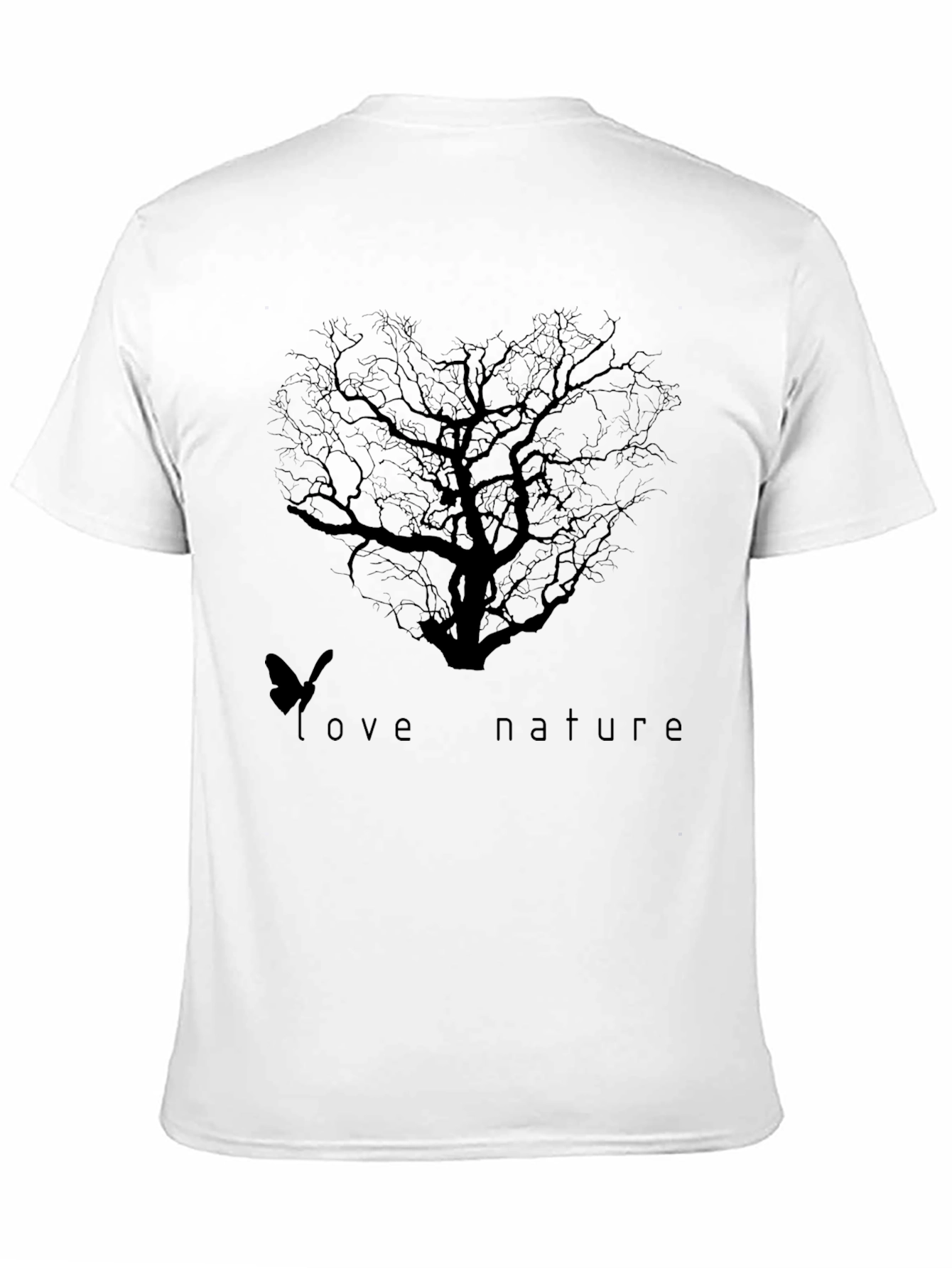 Nature Love Tree Graphic Tee - Black