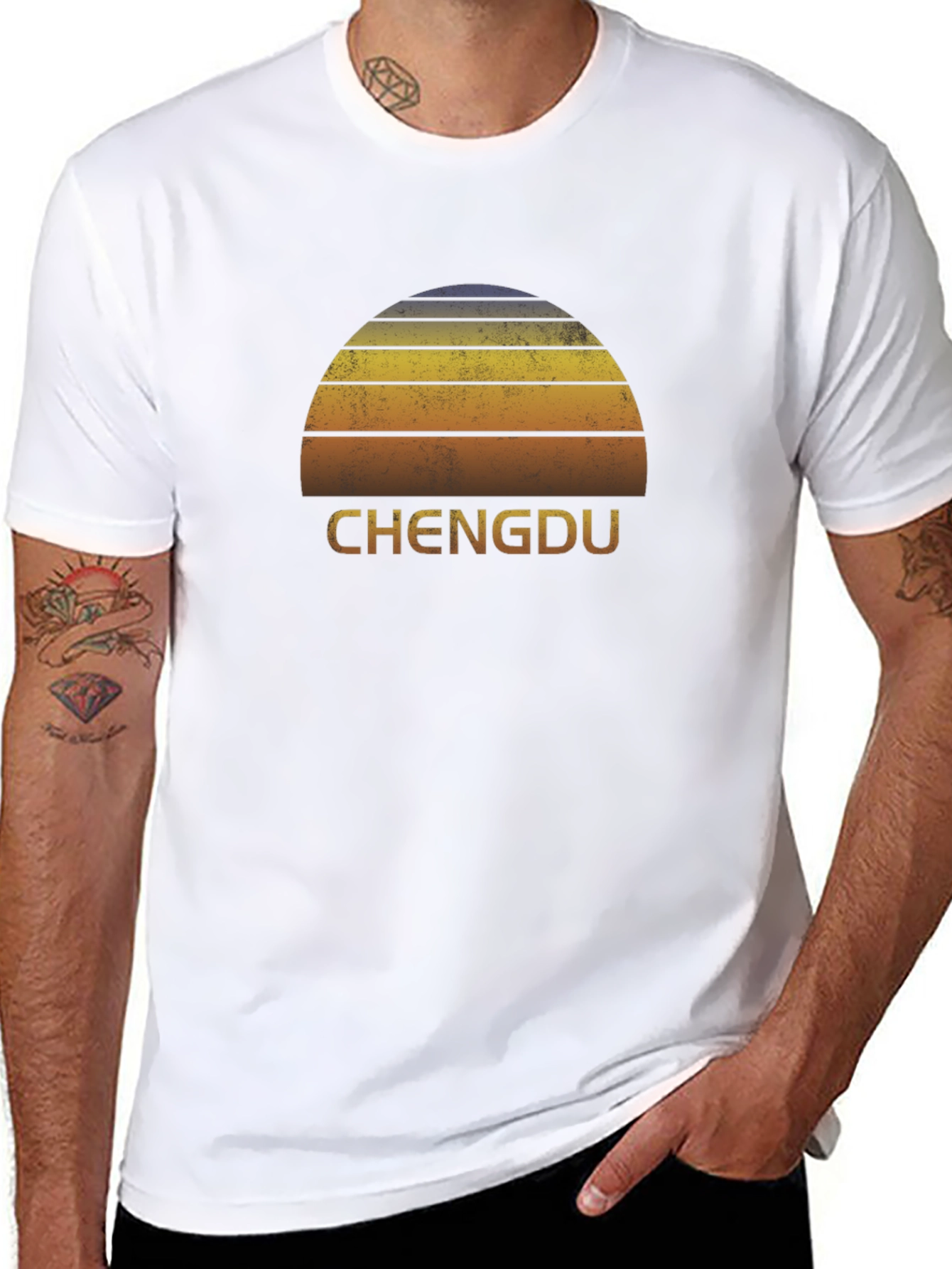 Chengdu Retro Sunset Graphic Tee - City Pride T-Shirt