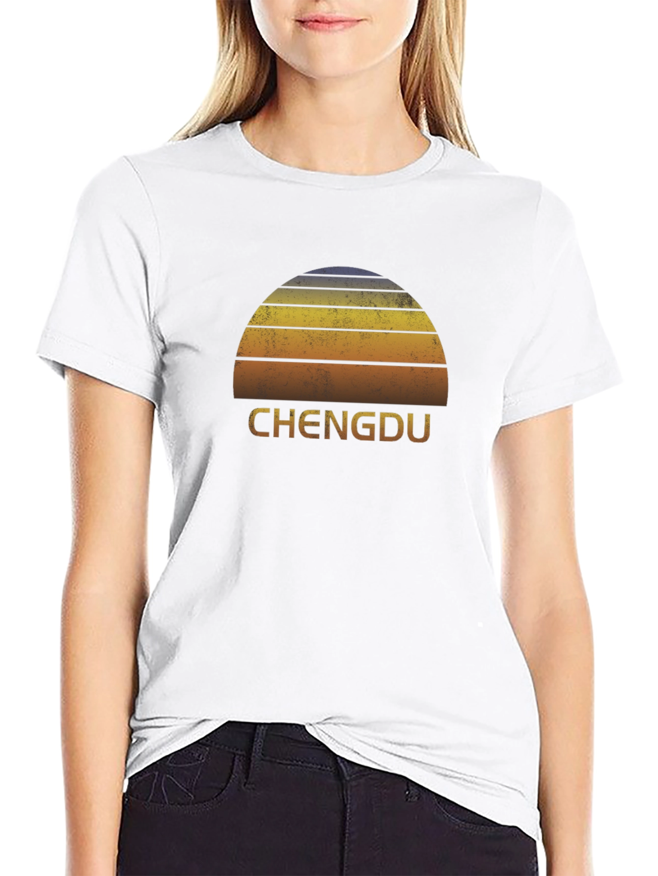 Chengdu Retro Sunset Graphic Tee - City Pride T-Shirt