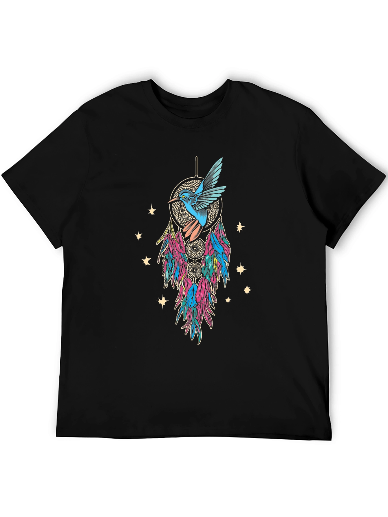 Hummingbird Dreamcatcher Graphic Tee - Black