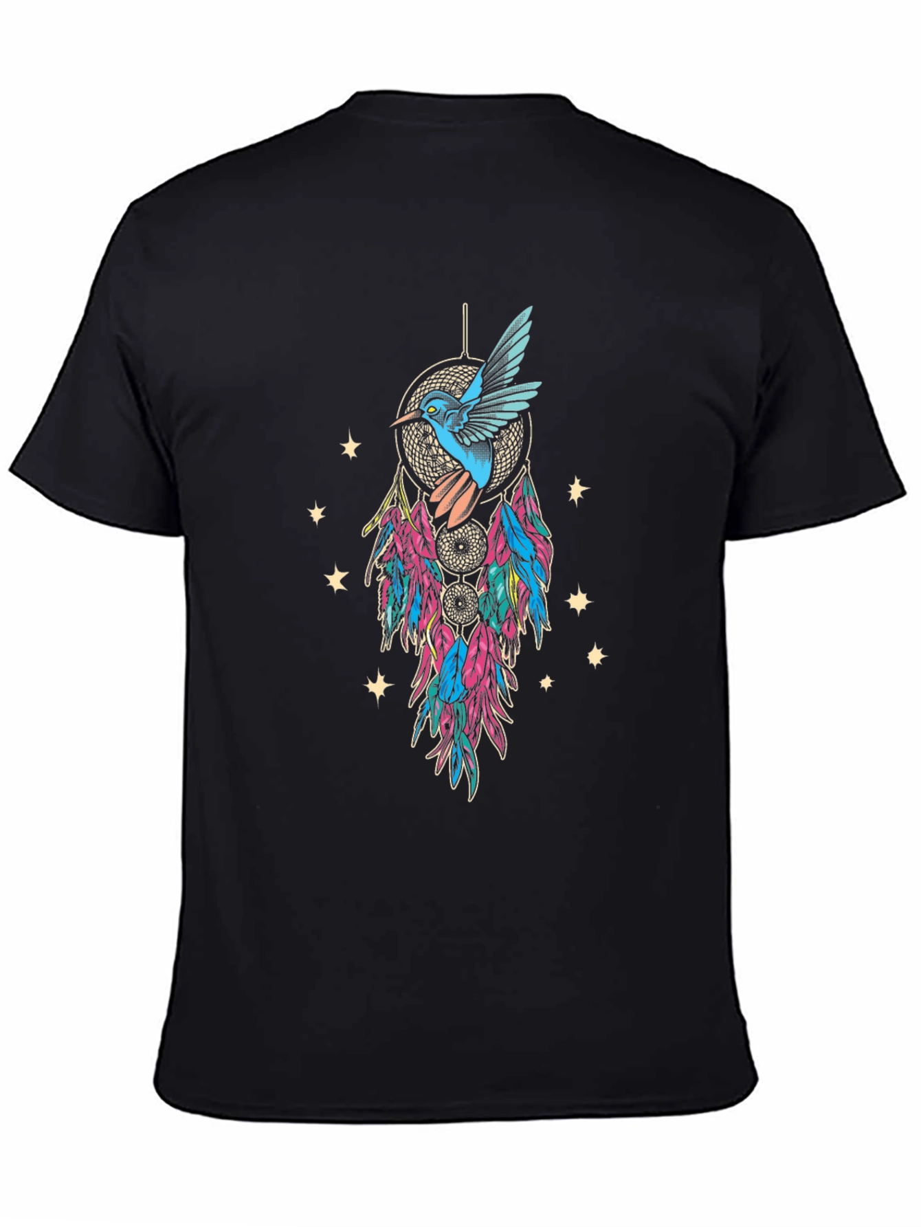Hummingbird Dreamcatcher Graphic Tee - Black