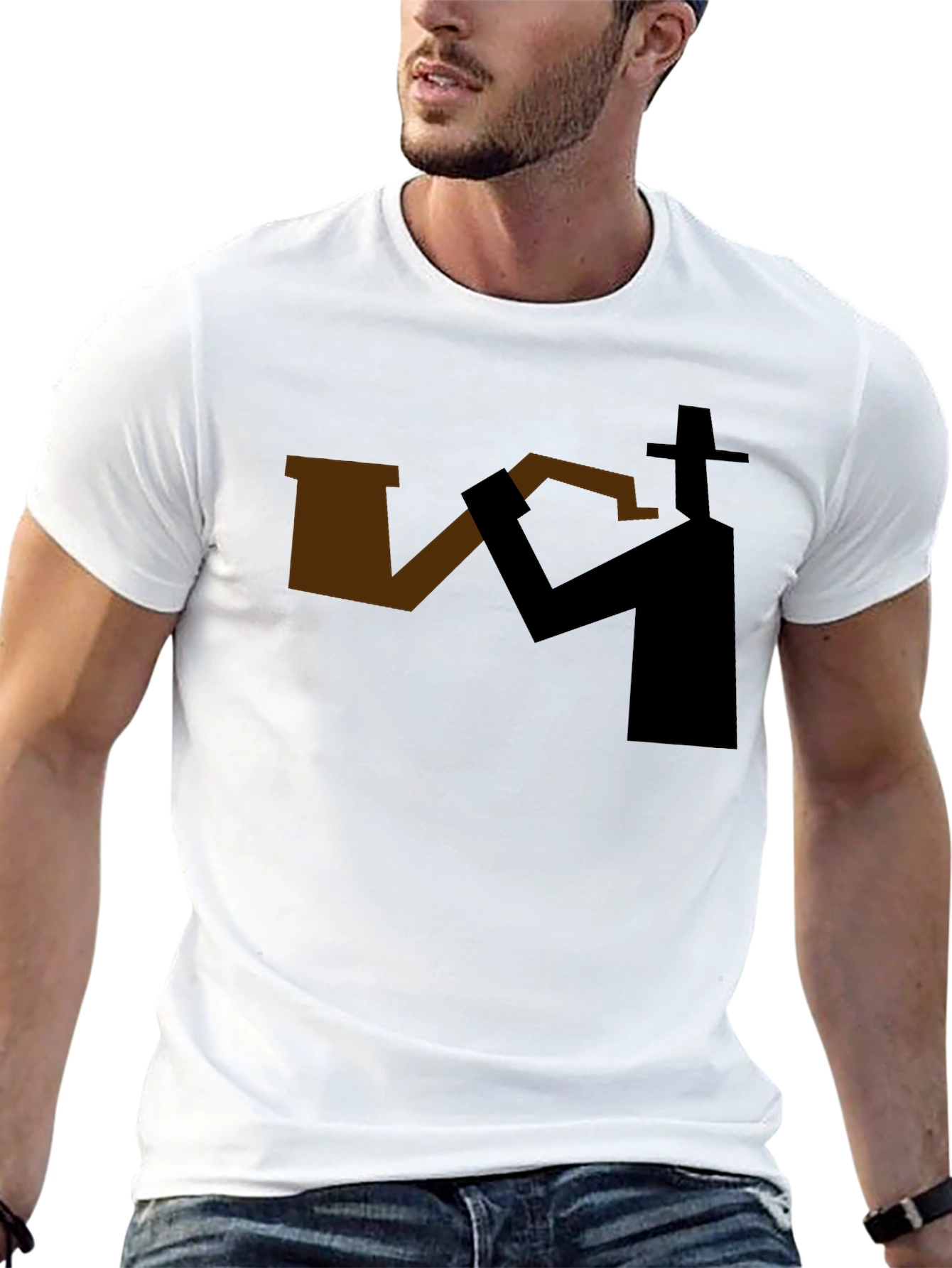 Detective Smoking Pipe T-Shirt - Sleek Design