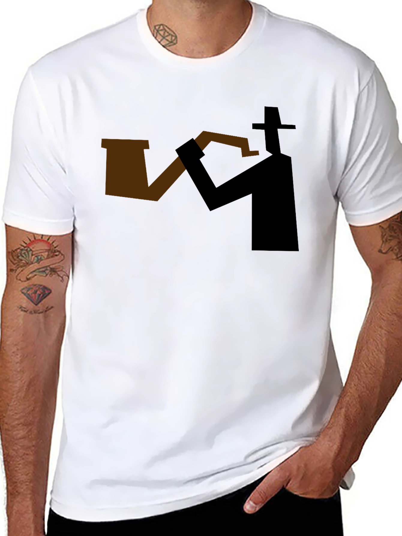 Detective Smoking Pipe T-Shirt - Sleek Design