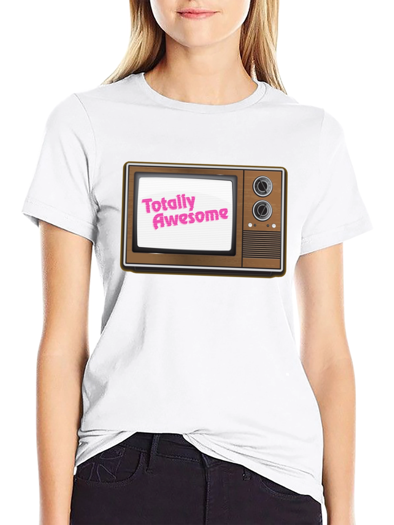 Totally Awesome Retro TV Graphic T-Shirt