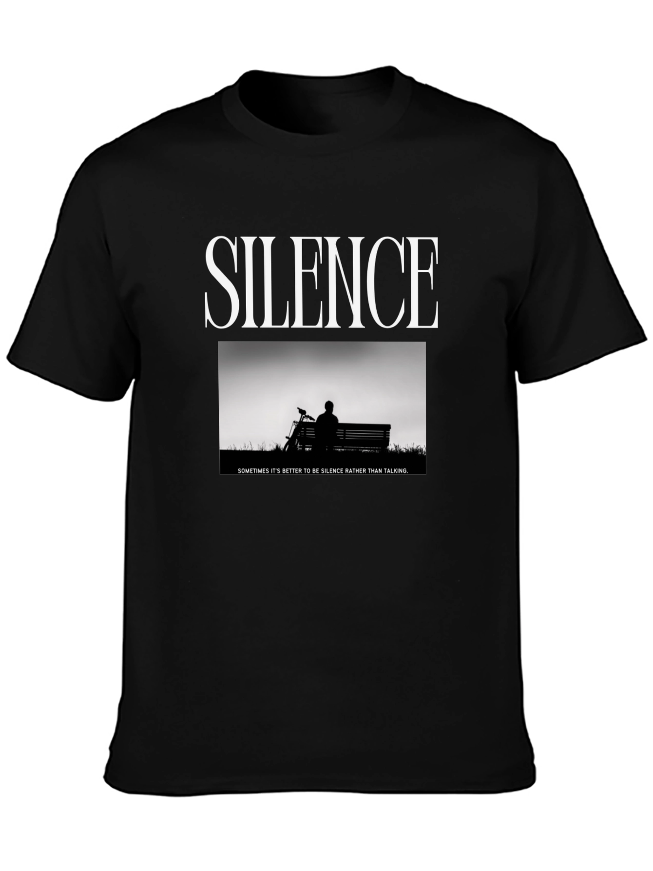 Silence Graphic T-Shirt - Sometimes Its Better
