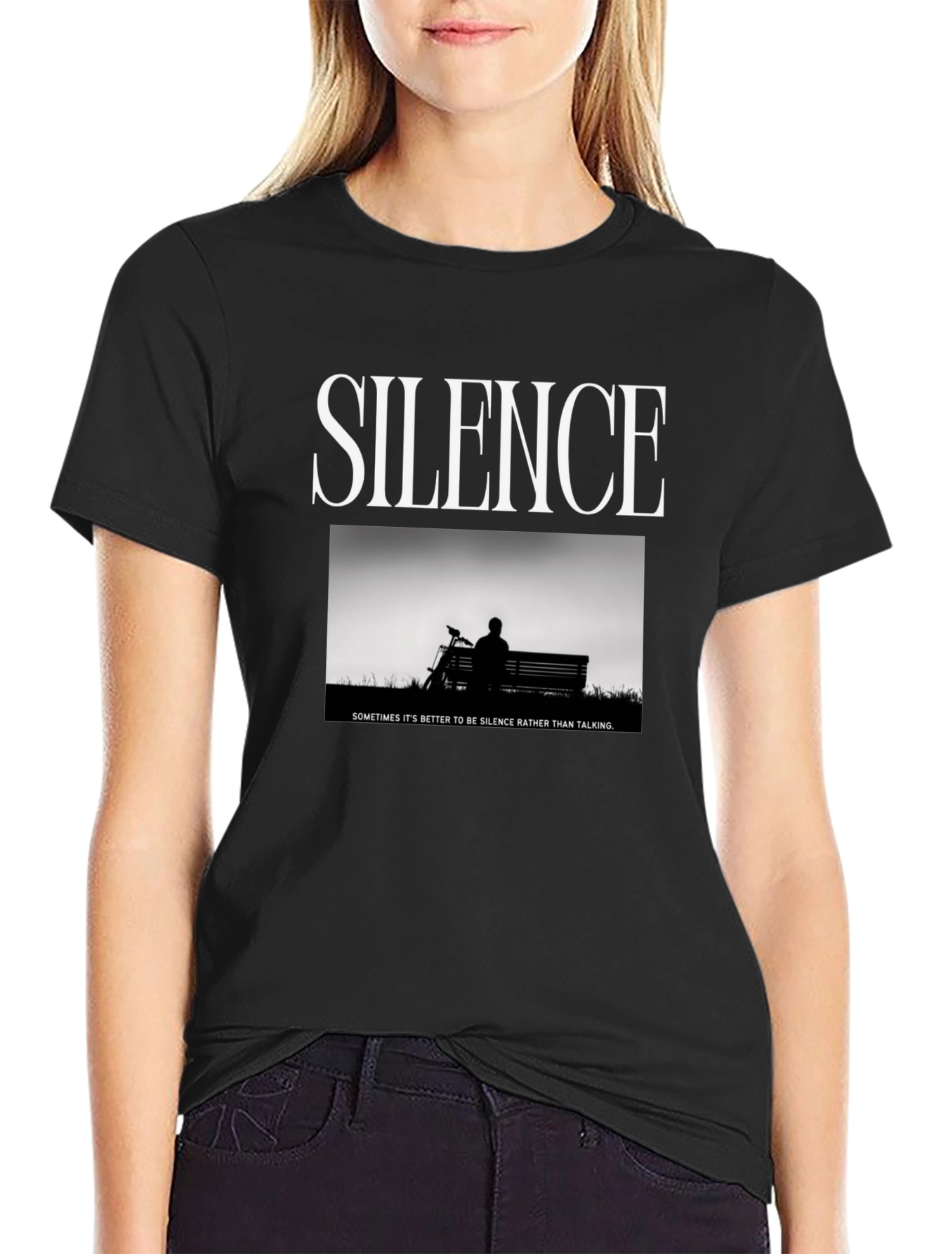 Silence Graphic T-Shirt - Sometimes Its Better