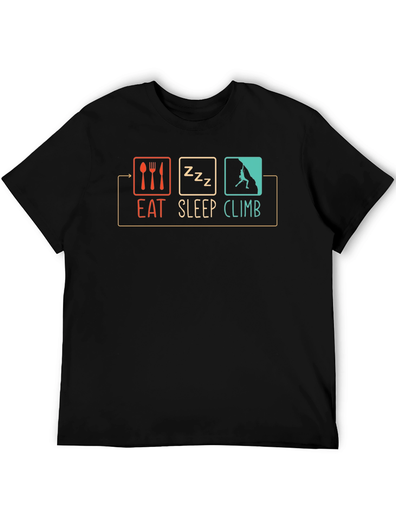 Eat Sleep Climb Graphic Tee - Rock Climbing T-Shirt
