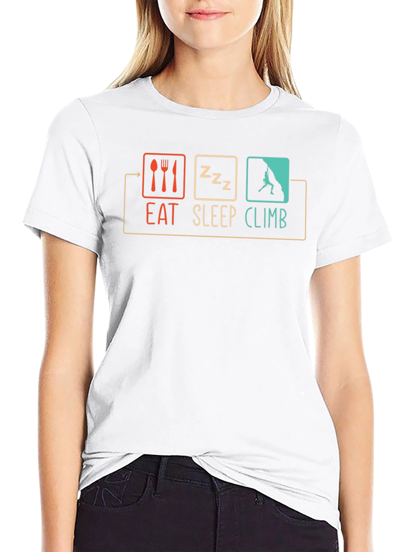 Eat Sleep Climb Graphic Tee - Rock Climbing T-Shirt
