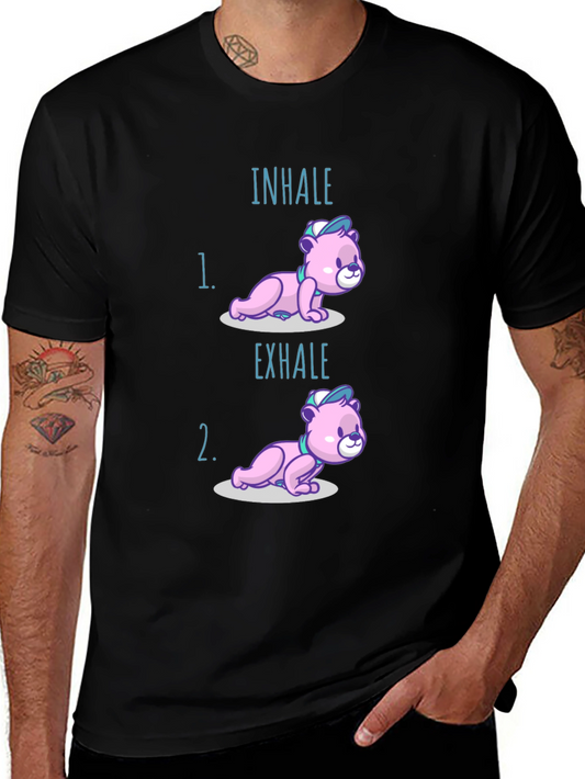 Inhale Exhale Bear T-Shirt - Yoga Meditation Tee