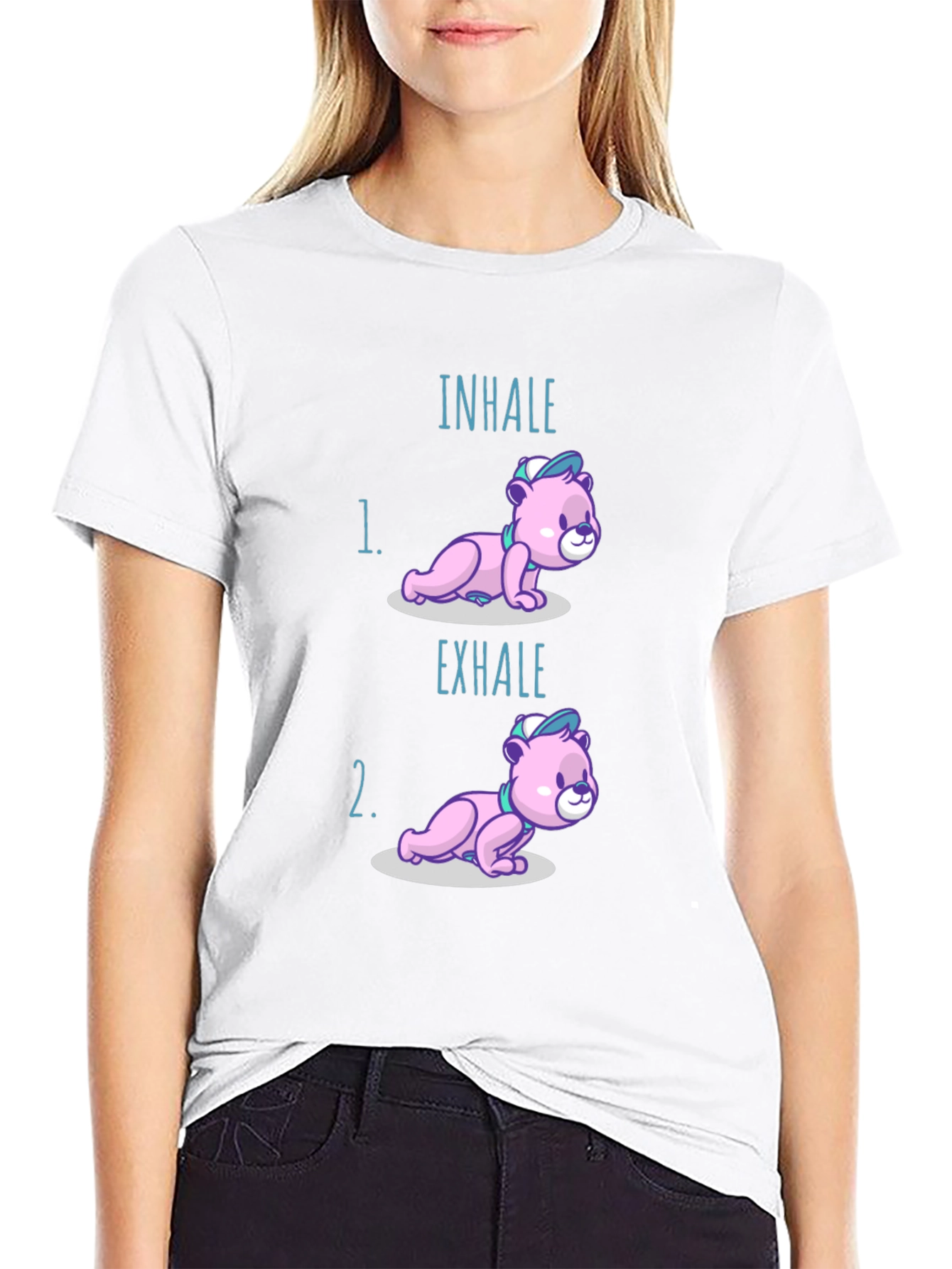 Inhale Exhale Bear T-Shirt - Yoga Meditation Tee