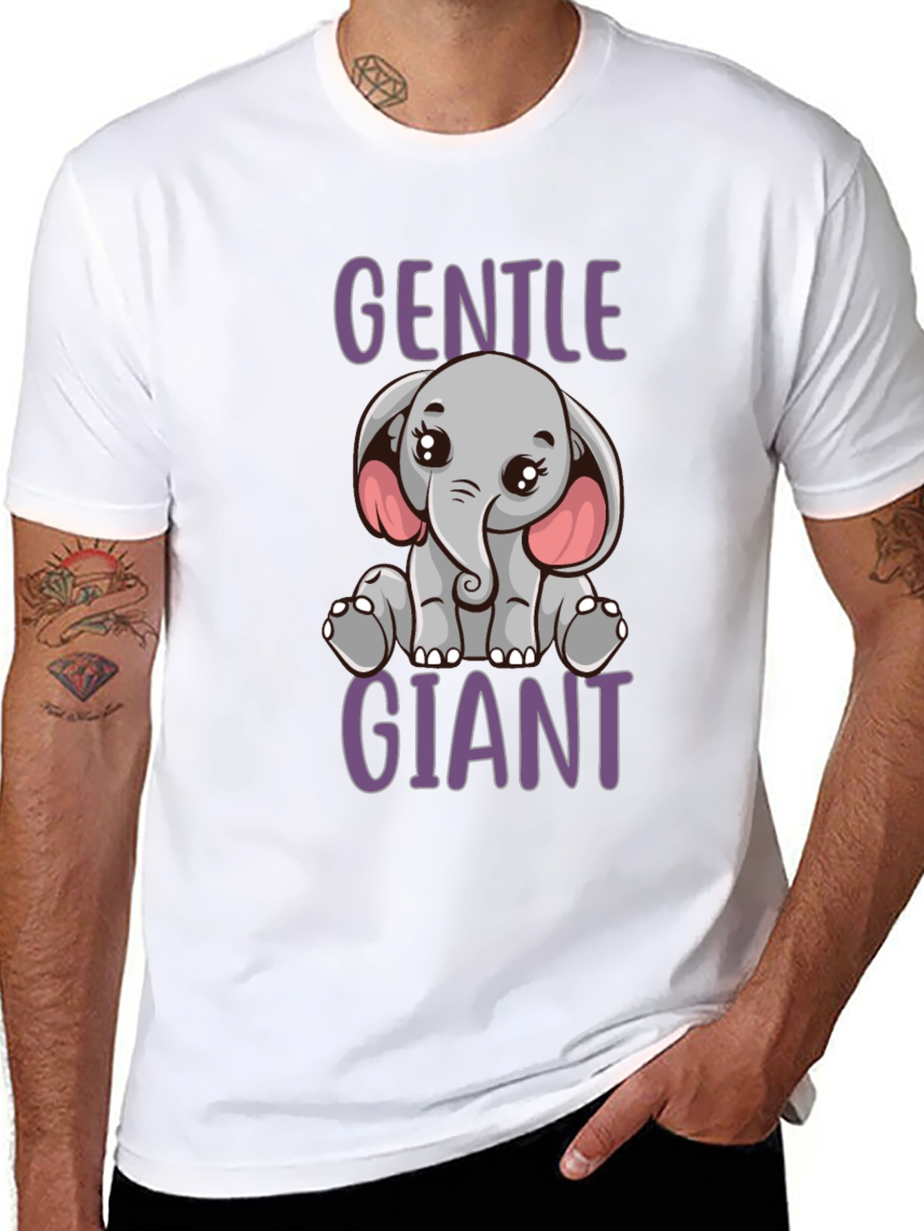 Gentle Giant Elephant Graphic Tee - Cute & Comfy