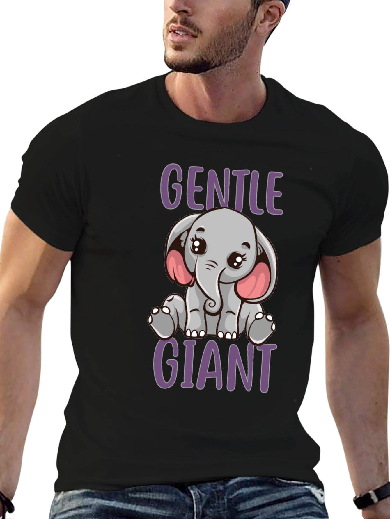 Gentle Giant Elephant Graphic Tee - Cute & Comfy