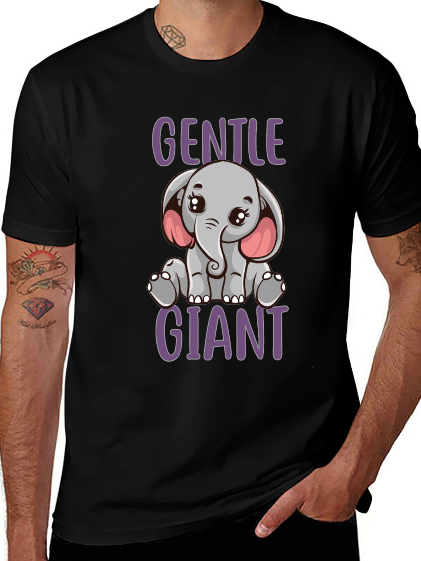 Gentle Giant Elephant Graphic Tee - Cute & Comfy