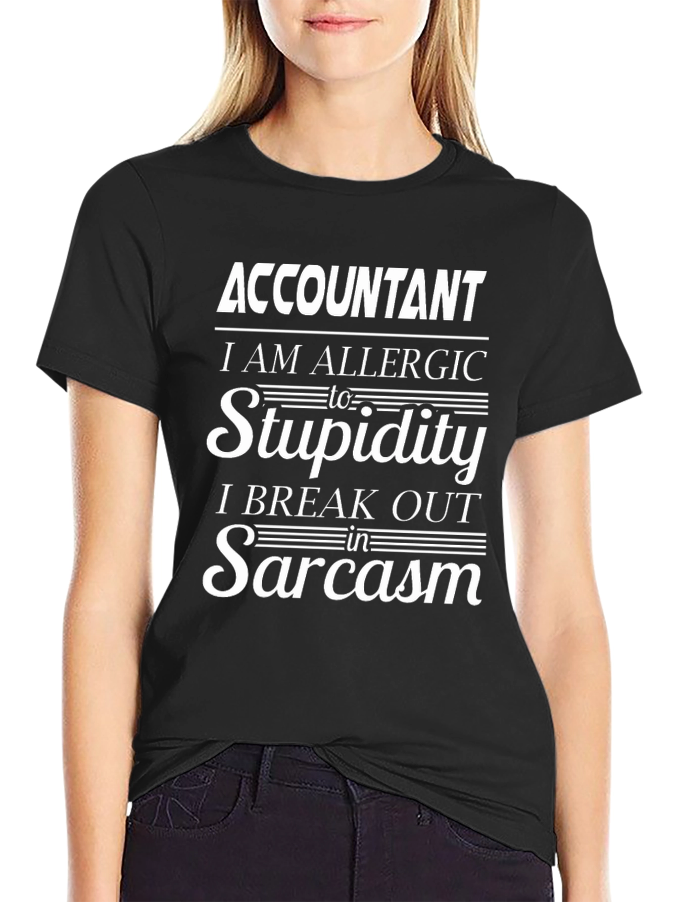 Accountant Allergic to Stupidity T-Shirt
