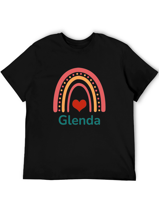 Glenda Rainbow Heart Graphic T-Shirt