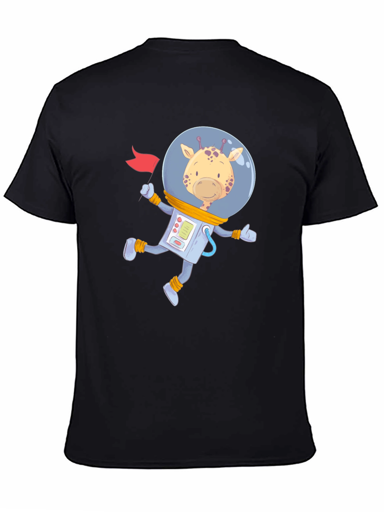 Astronaut Giraffe Graphic Tee - Space Adventure Shirt