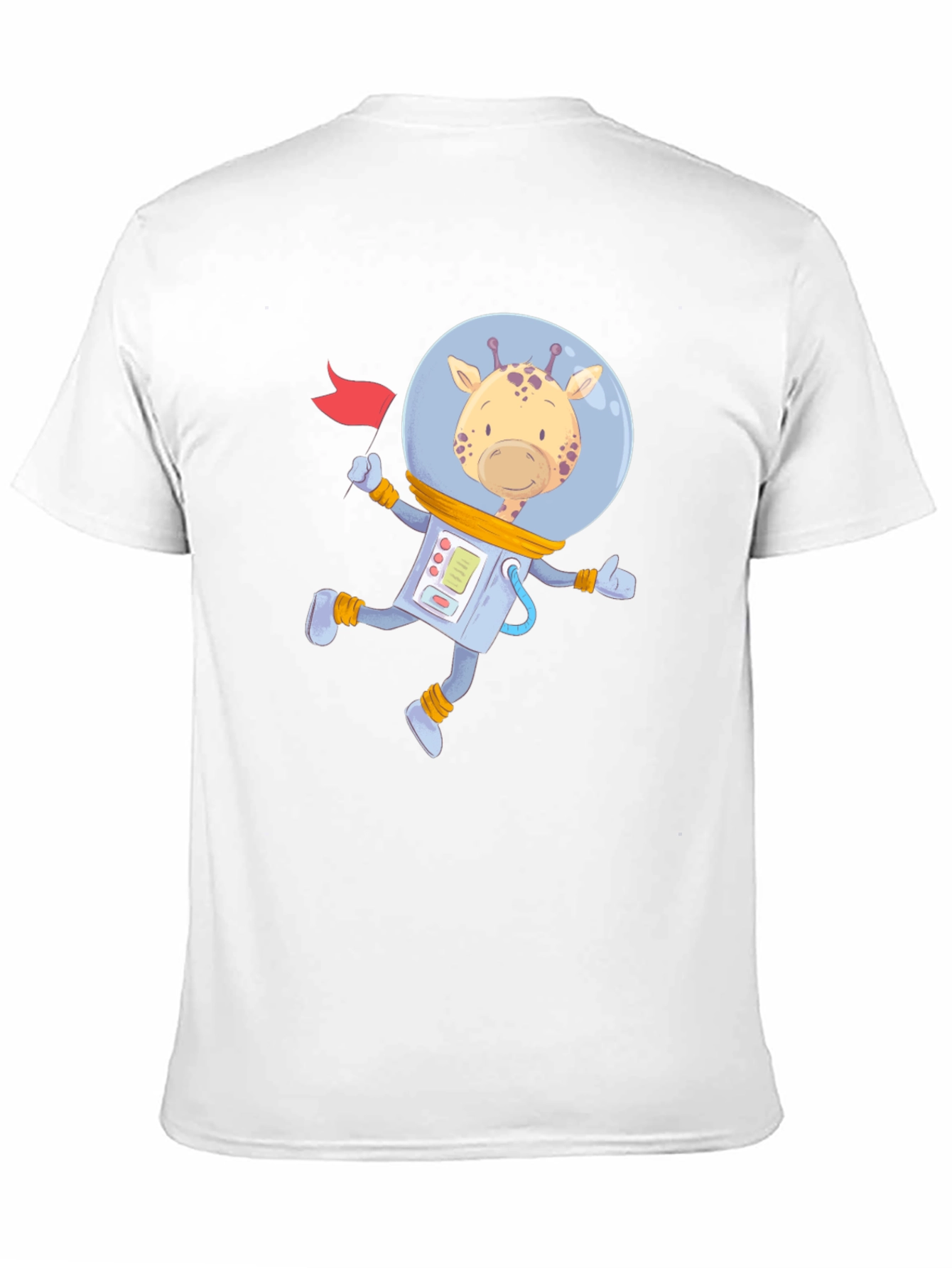 Astronaut Giraffe Graphic Tee - Space Adventure Shirt