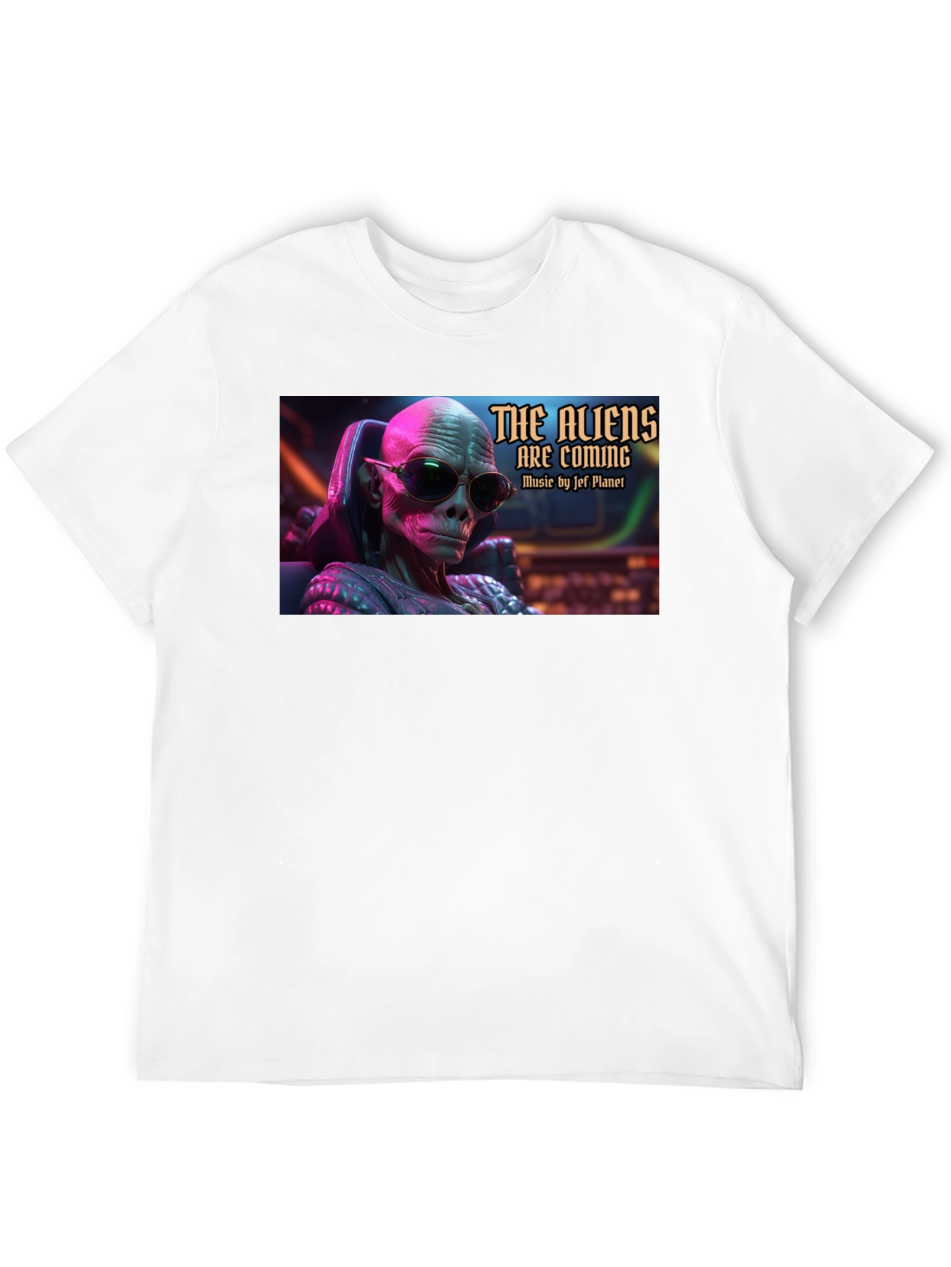 The Aliens Are Coming Black T-Shirt