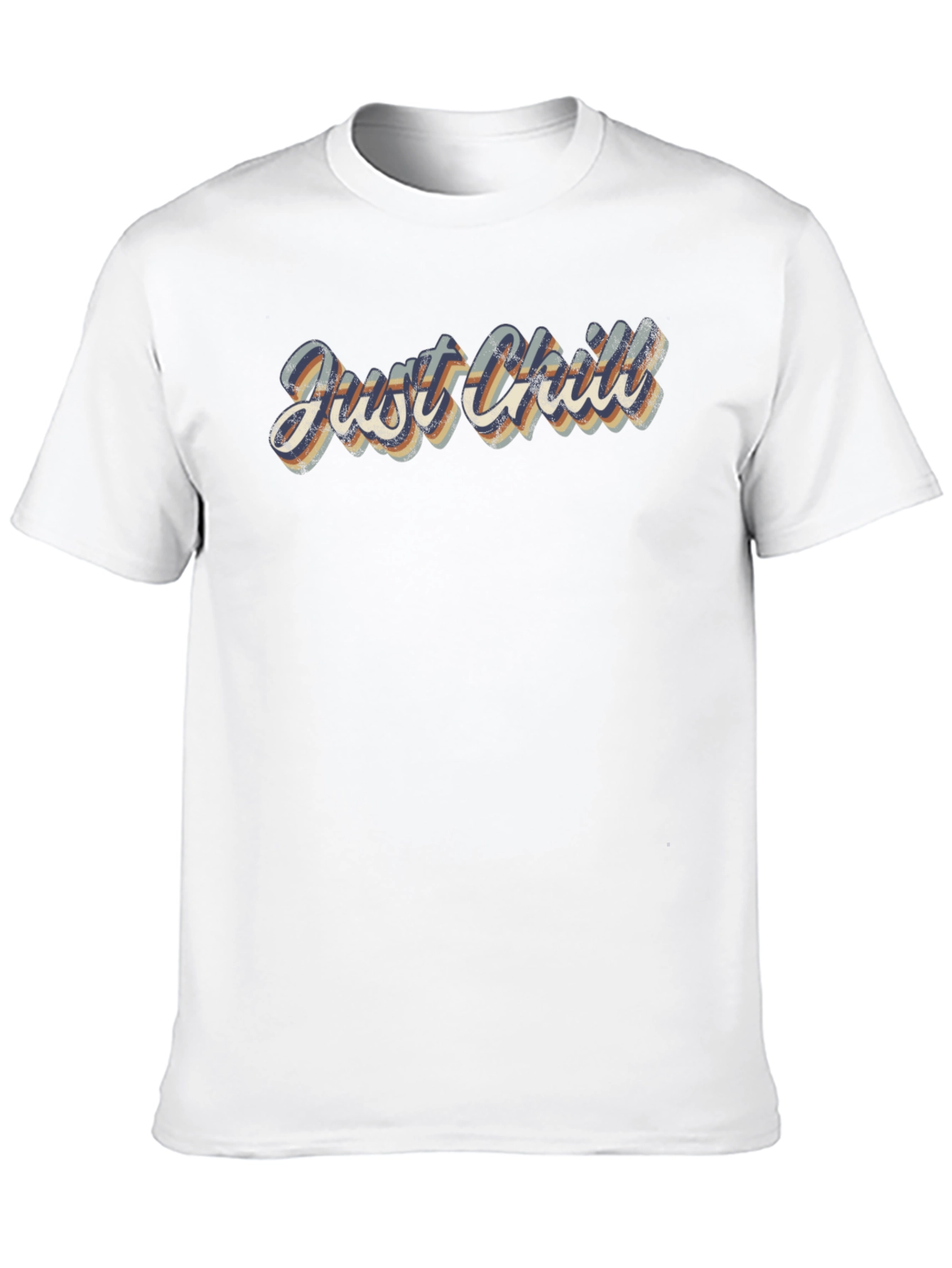 Just Chill Retro Graphic Tee - Classic Black T-Shirt