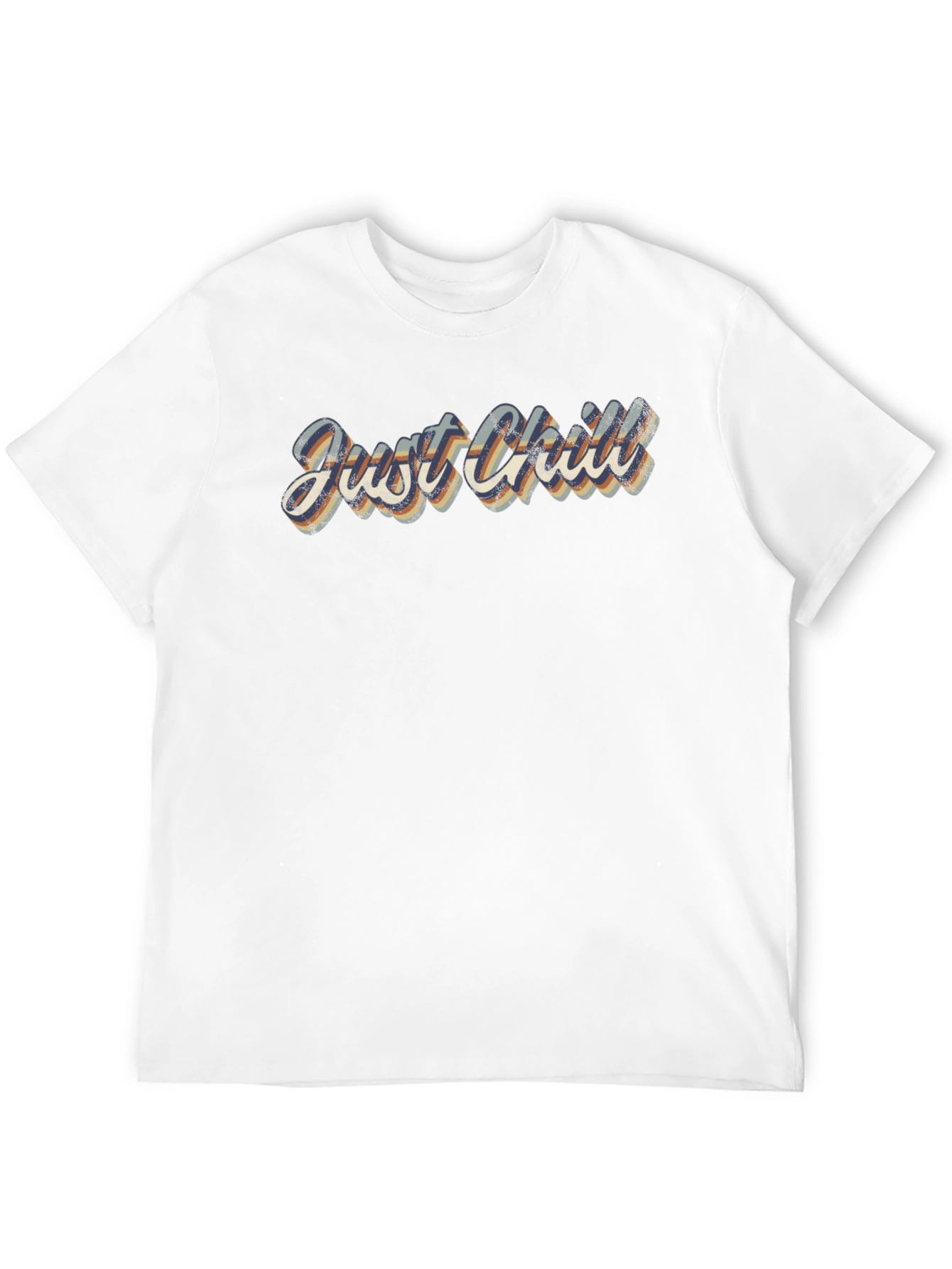 Just Chill Retro Graphic Tee - Classic Black T-Shirt