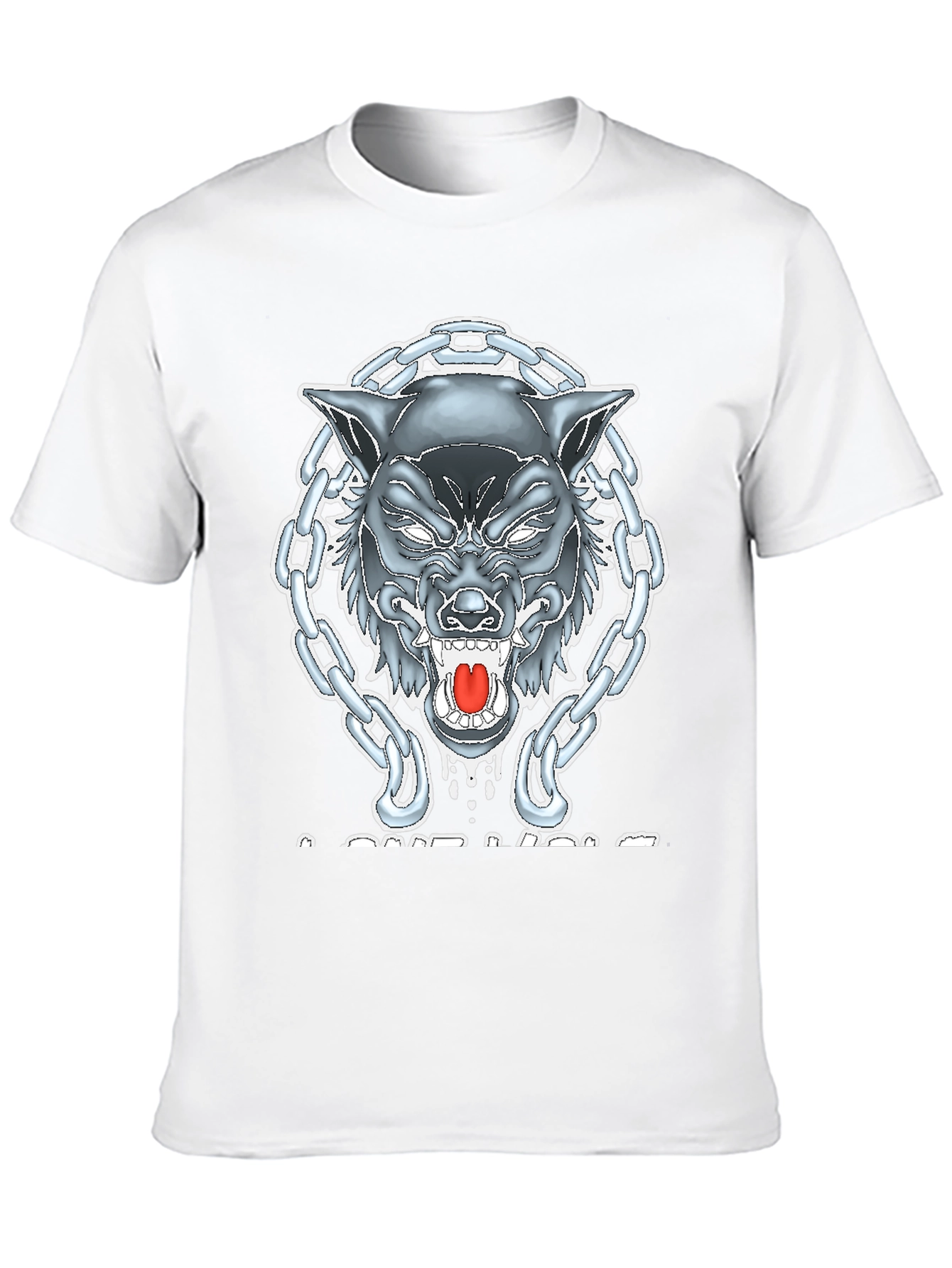 Wolf Chain Graphic T-Shirt - Mens Black Tee