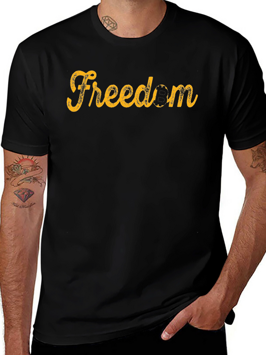 Freedom Graphic T-Shirt - Mens Short Sleeve Crew Neck Tee