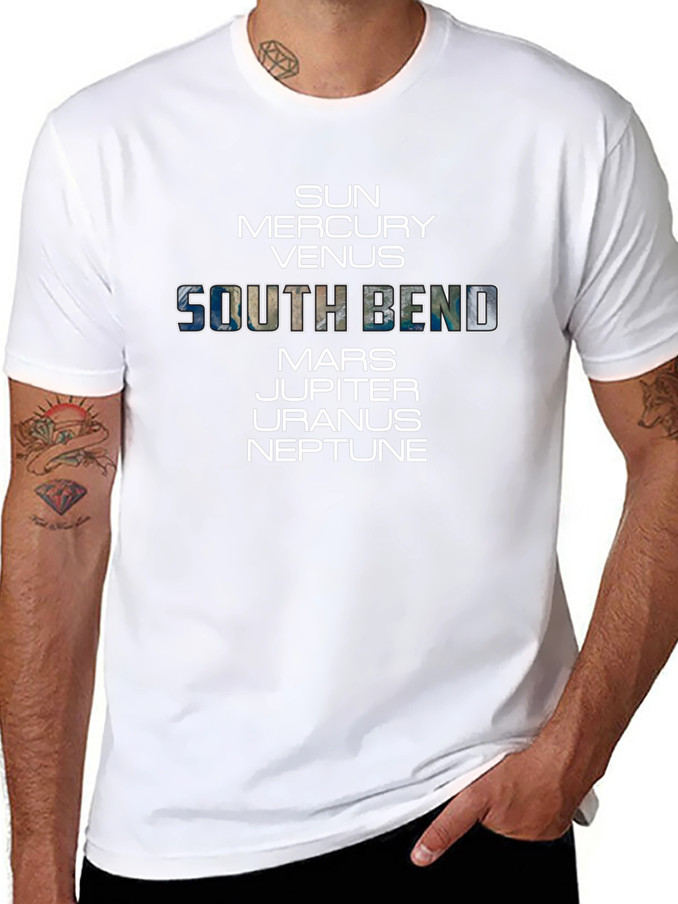 South Bend Planets Graphic Tee - Unique Space Design