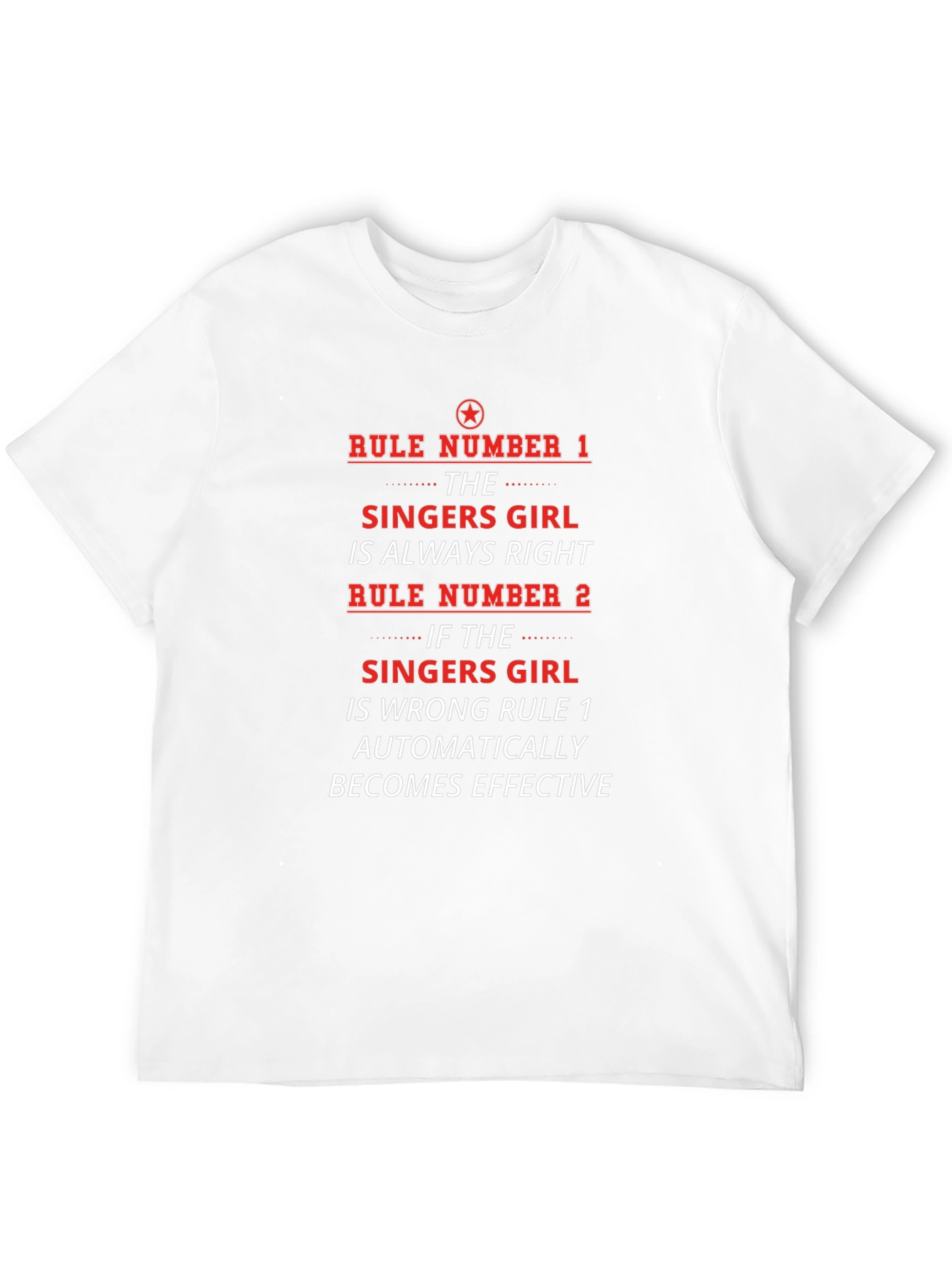 Singers Girl Rules Funny Graphic Tee