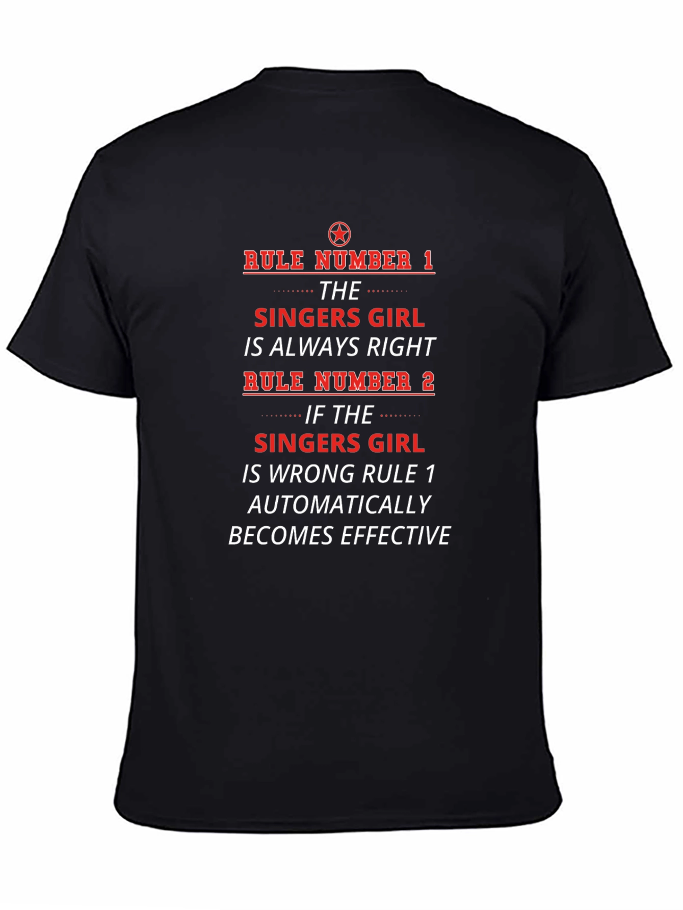 Singers Girl Rules Funny Graphic Tee