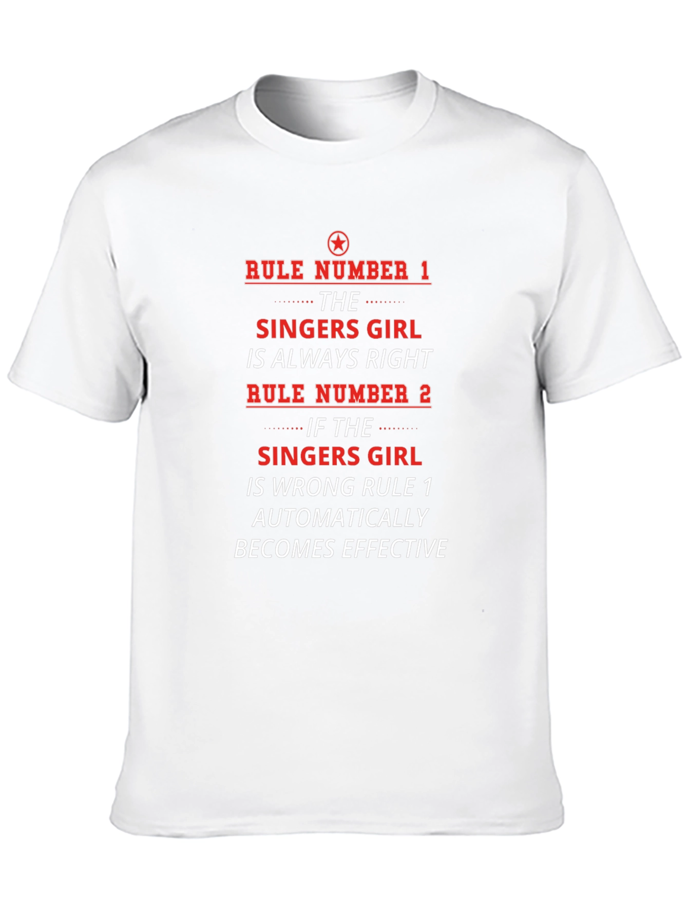 Singers Girl Rules Funny Graphic Tee