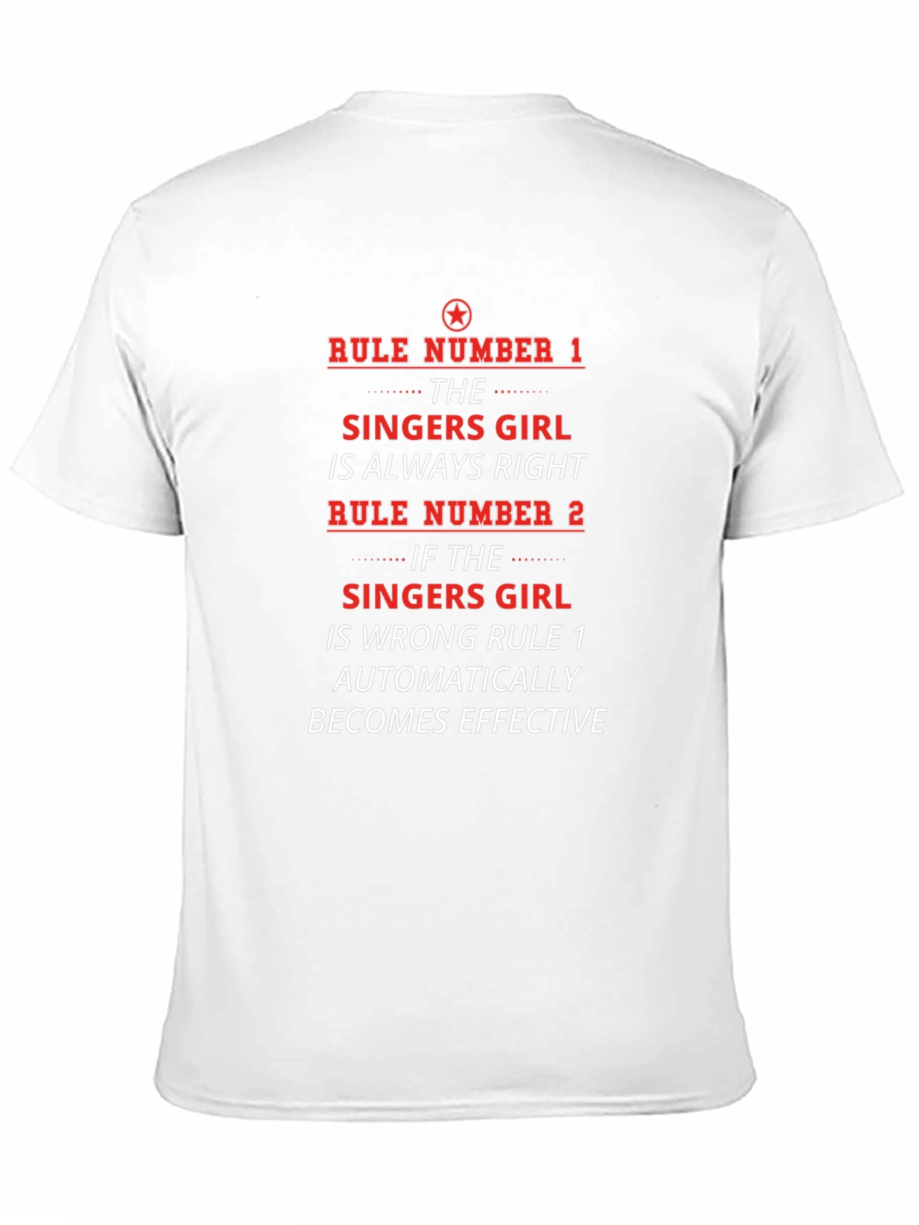 Singers Girl Rules Funny Graphic Tee