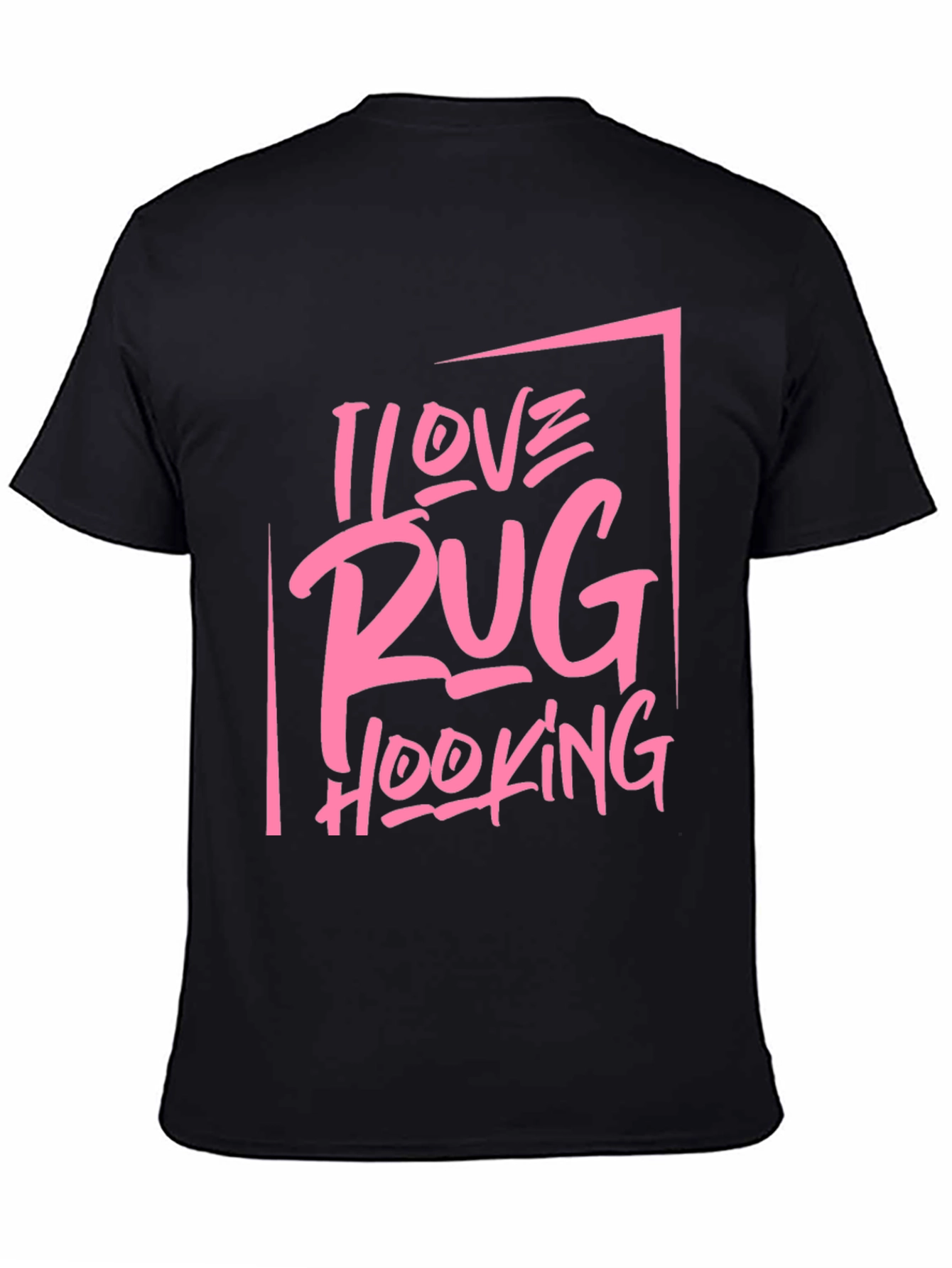 I Love Rug Hooking Graphic Tee - Black
