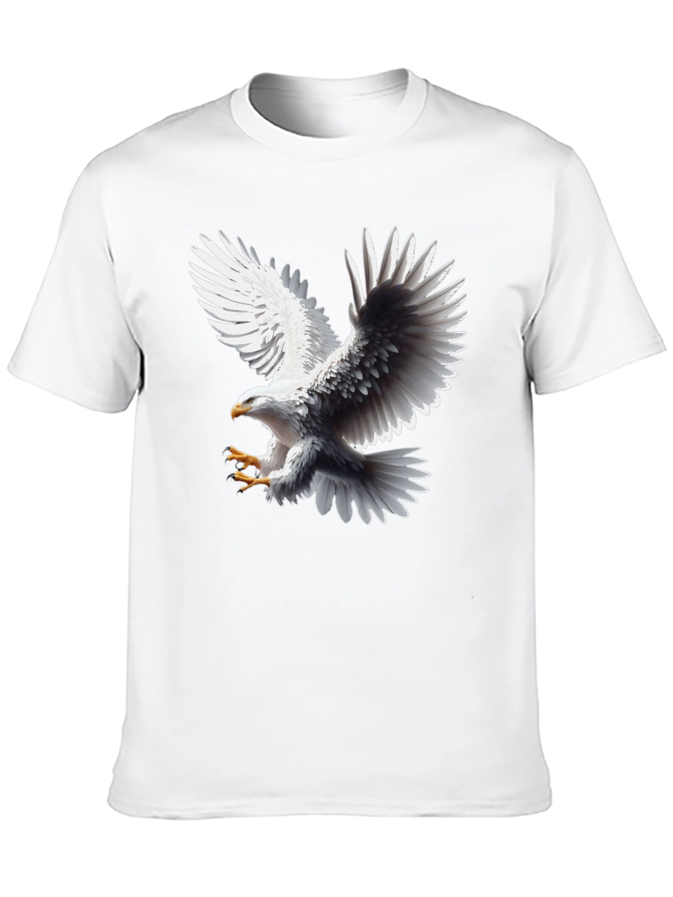 Bold Eagle Graphic Tee - Black Cotton Blend