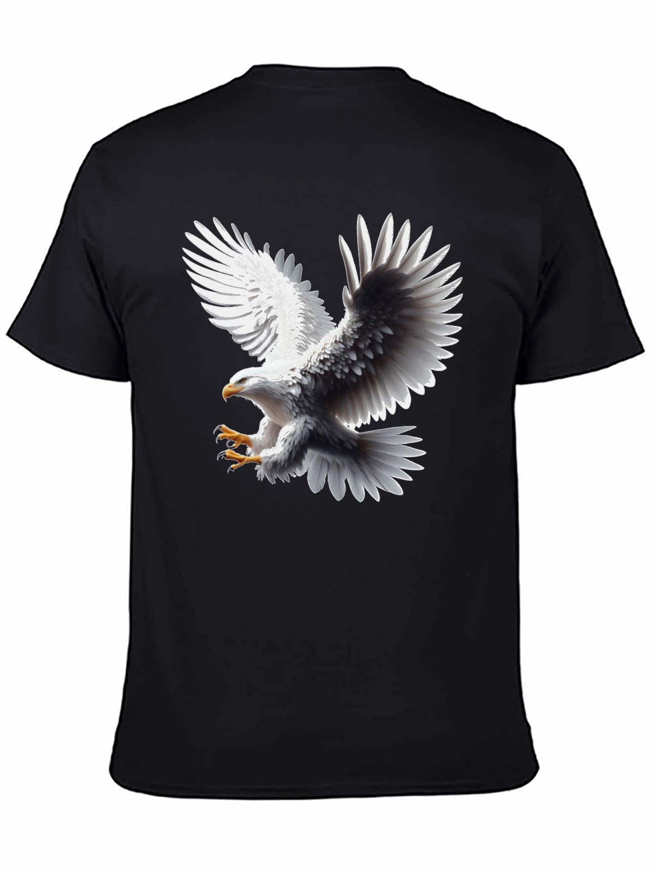 Bold Eagle Graphic Tee - Black Cotton Blend