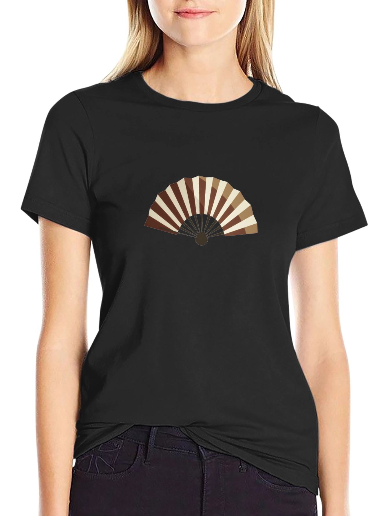 Folding Fan Graphic Tee - Stylish & Unique!