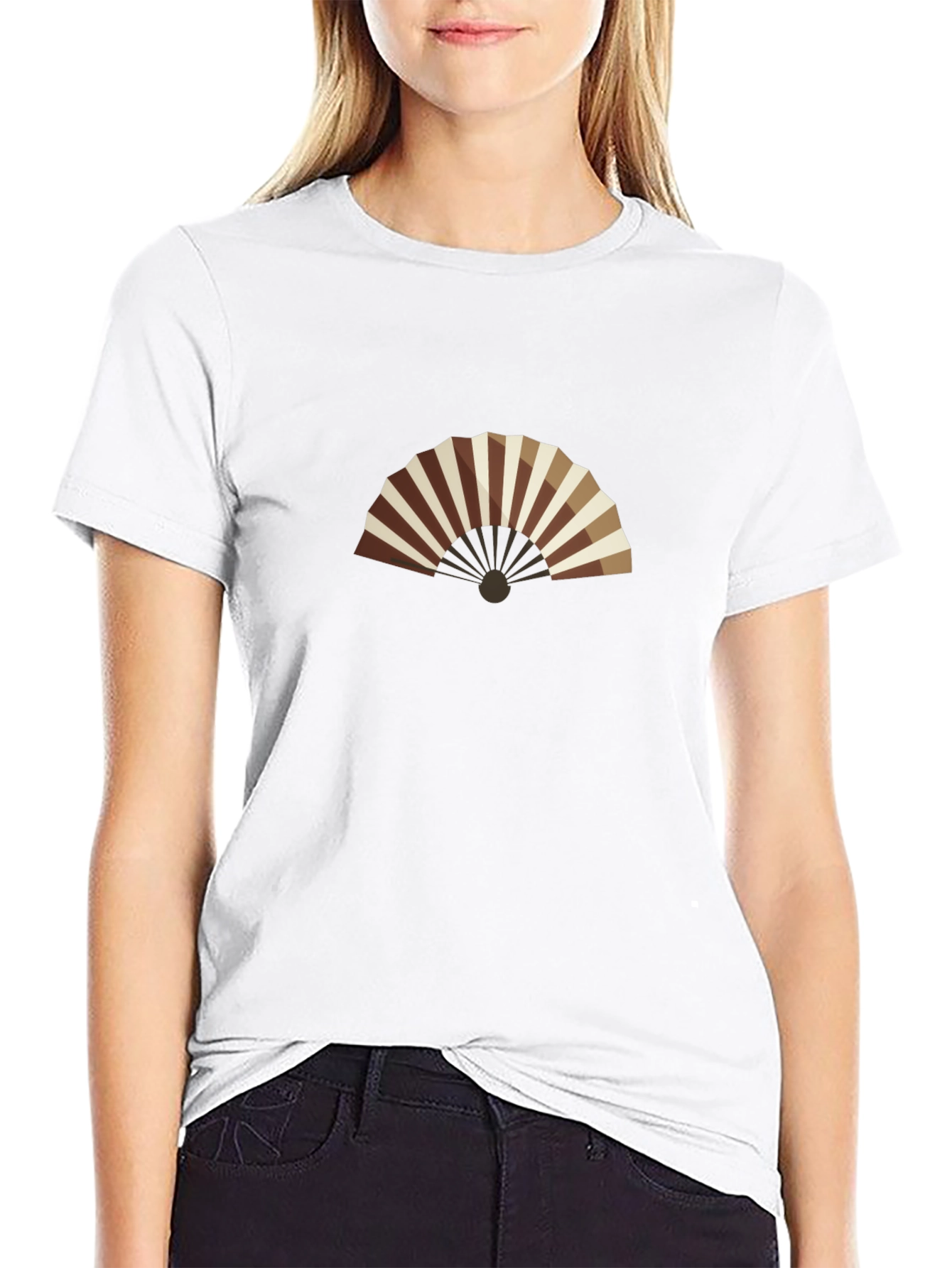 Folding Fan Graphic Tee - Stylish & Unique!