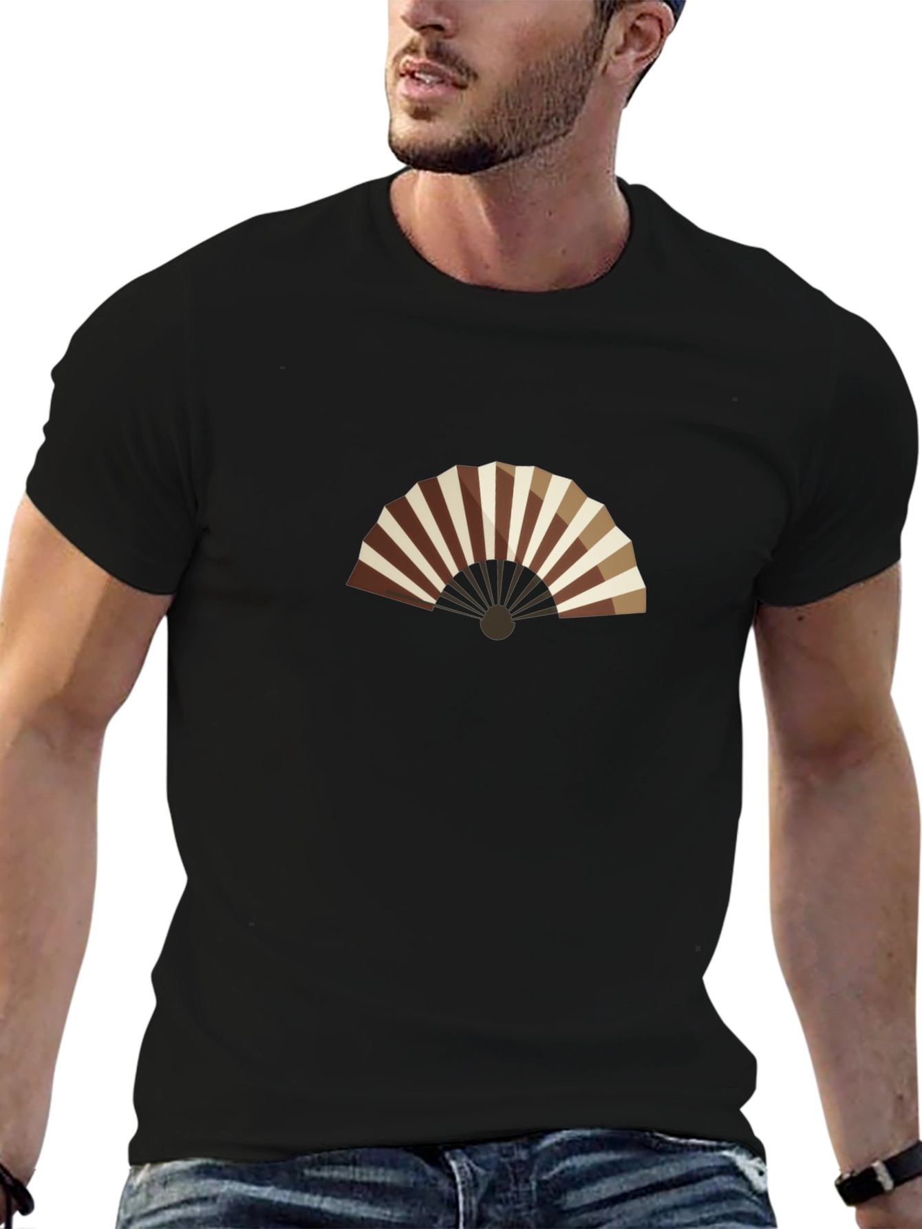 Folding Fan Graphic Tee - Stylish & Unique!