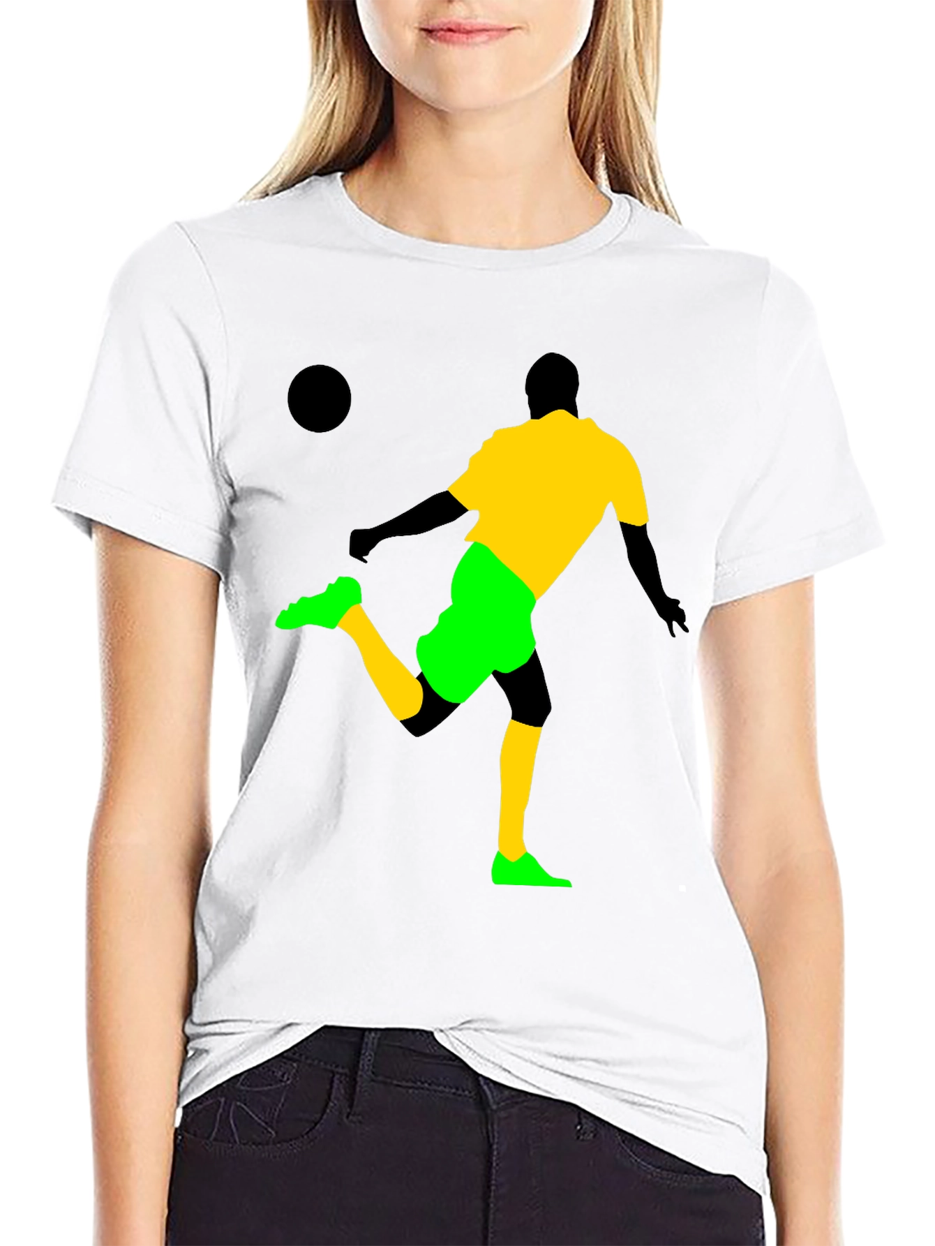 Soccer Silhouette Graphic T-Shirt