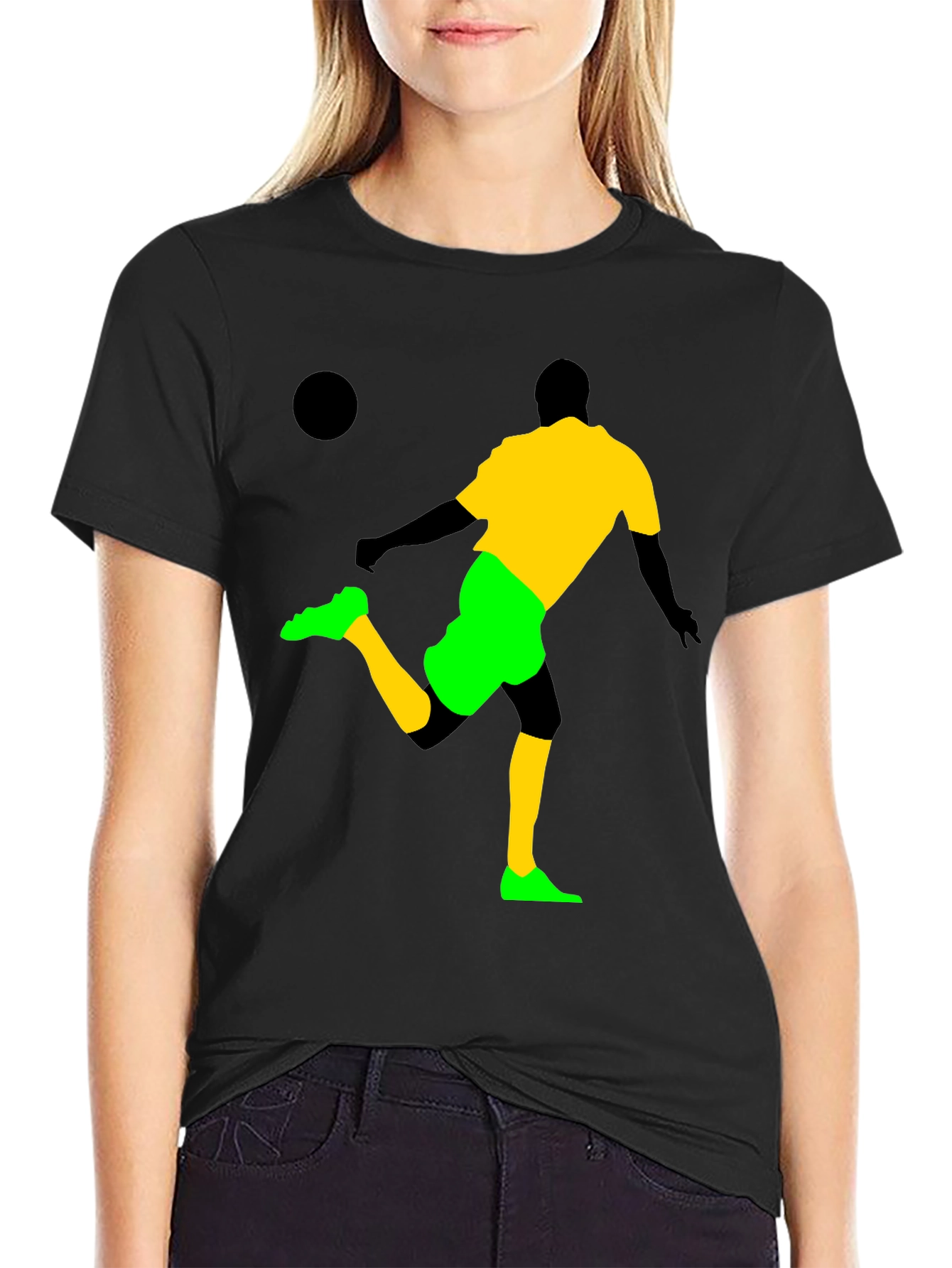 Soccer Silhouette Graphic T-Shirt
