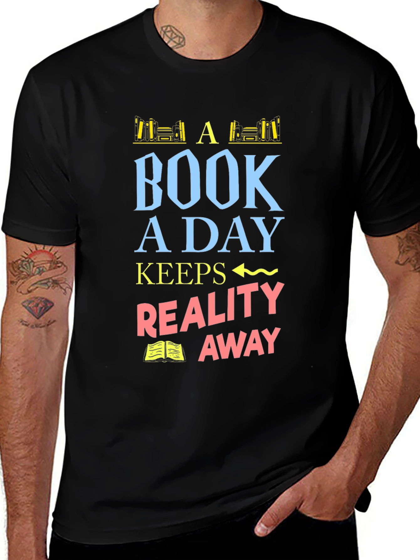 Book a Day Graphic T-Shirt - Reading Lover Tee