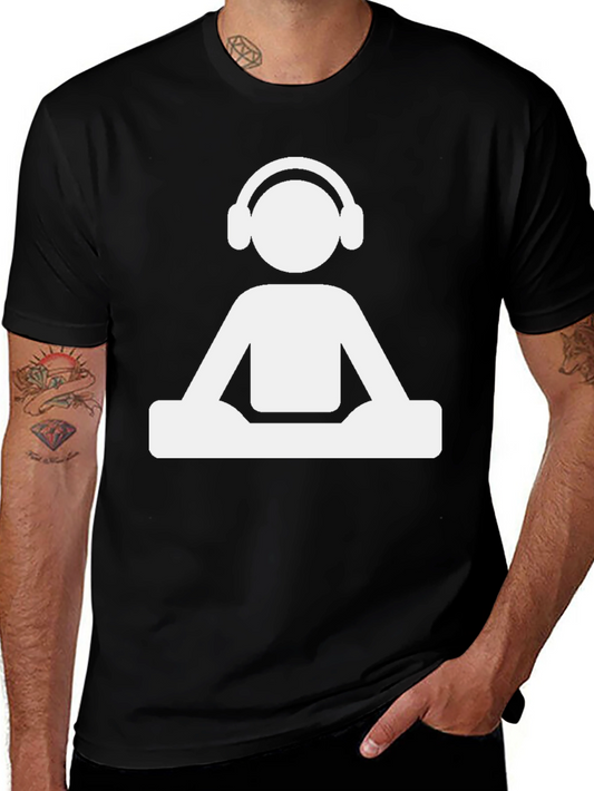 DJ Graphic Tee - Black Cotton Blend