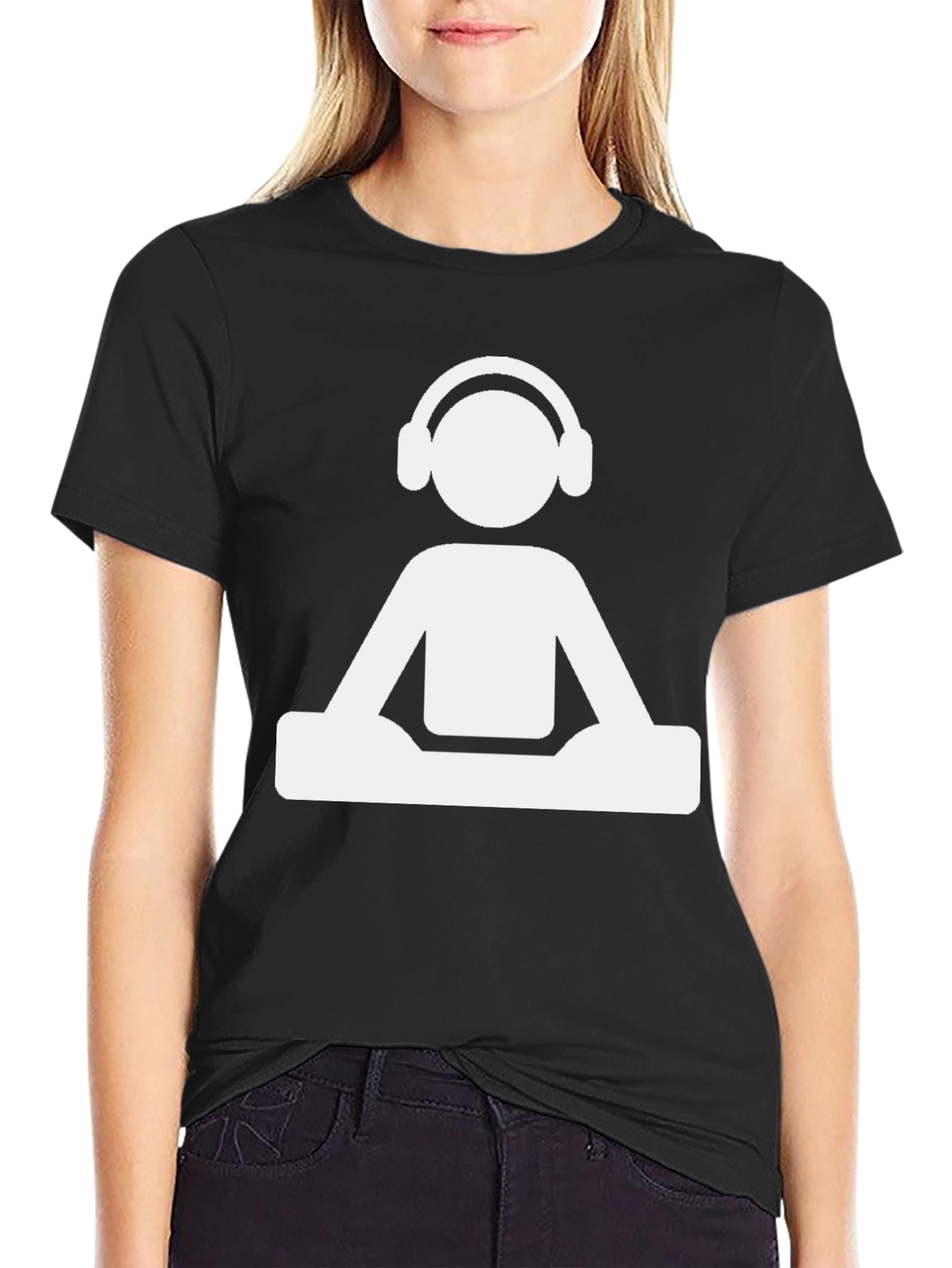 DJ Graphic Tee - Black Cotton Blend