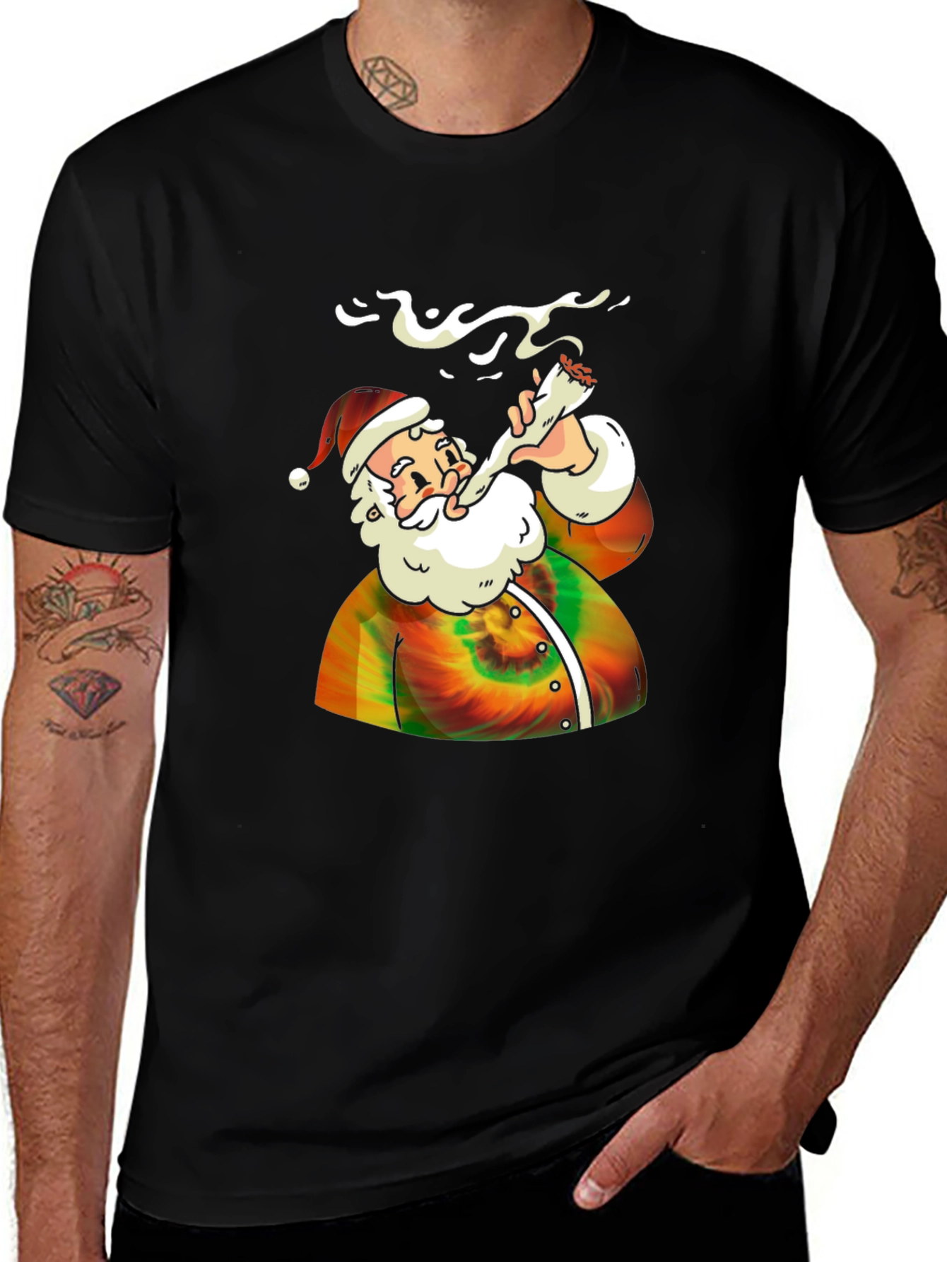 Tie-Dye Santa T-Shirt