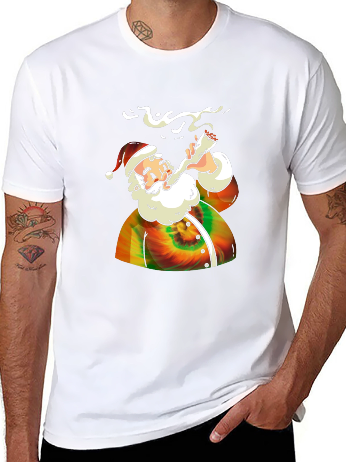 Tie-Dye Santa T-Shirt