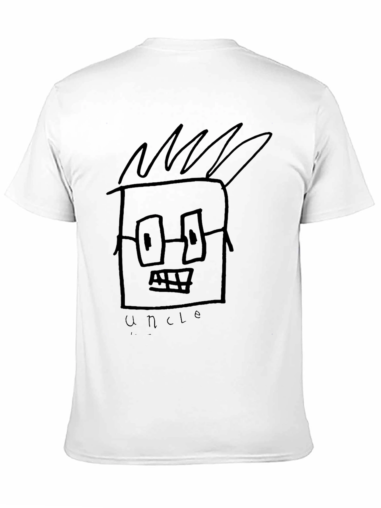 Uncle Graphic Tee - Black Crewneck T-Shirt