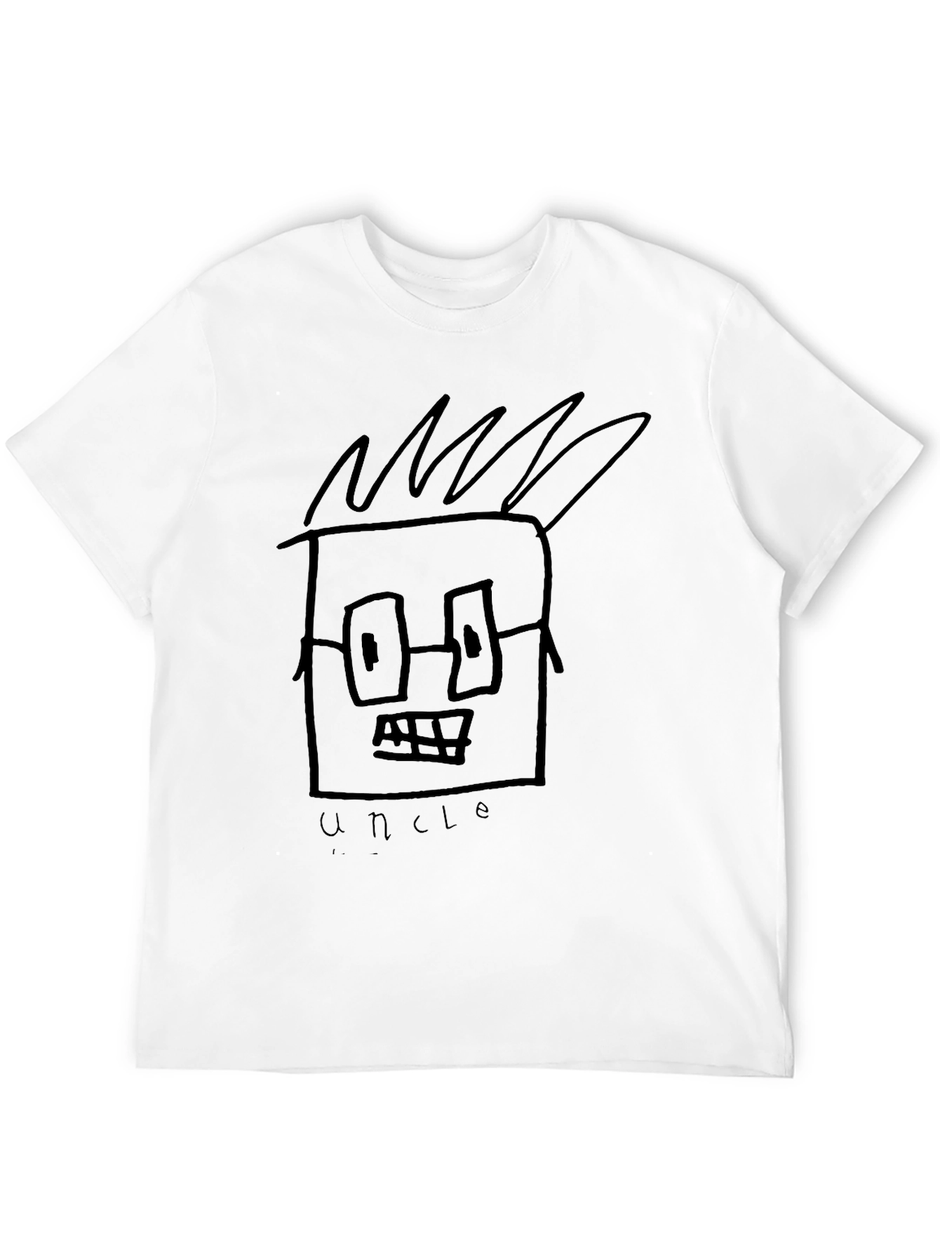 Uncle Graphic Tee - Black Crewneck T-Shirt