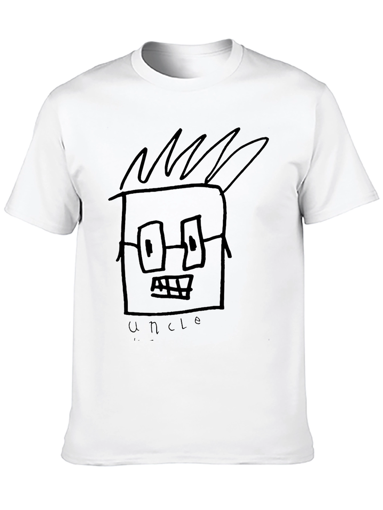 Uncle Graphic Tee - Black Crewneck T-Shirt