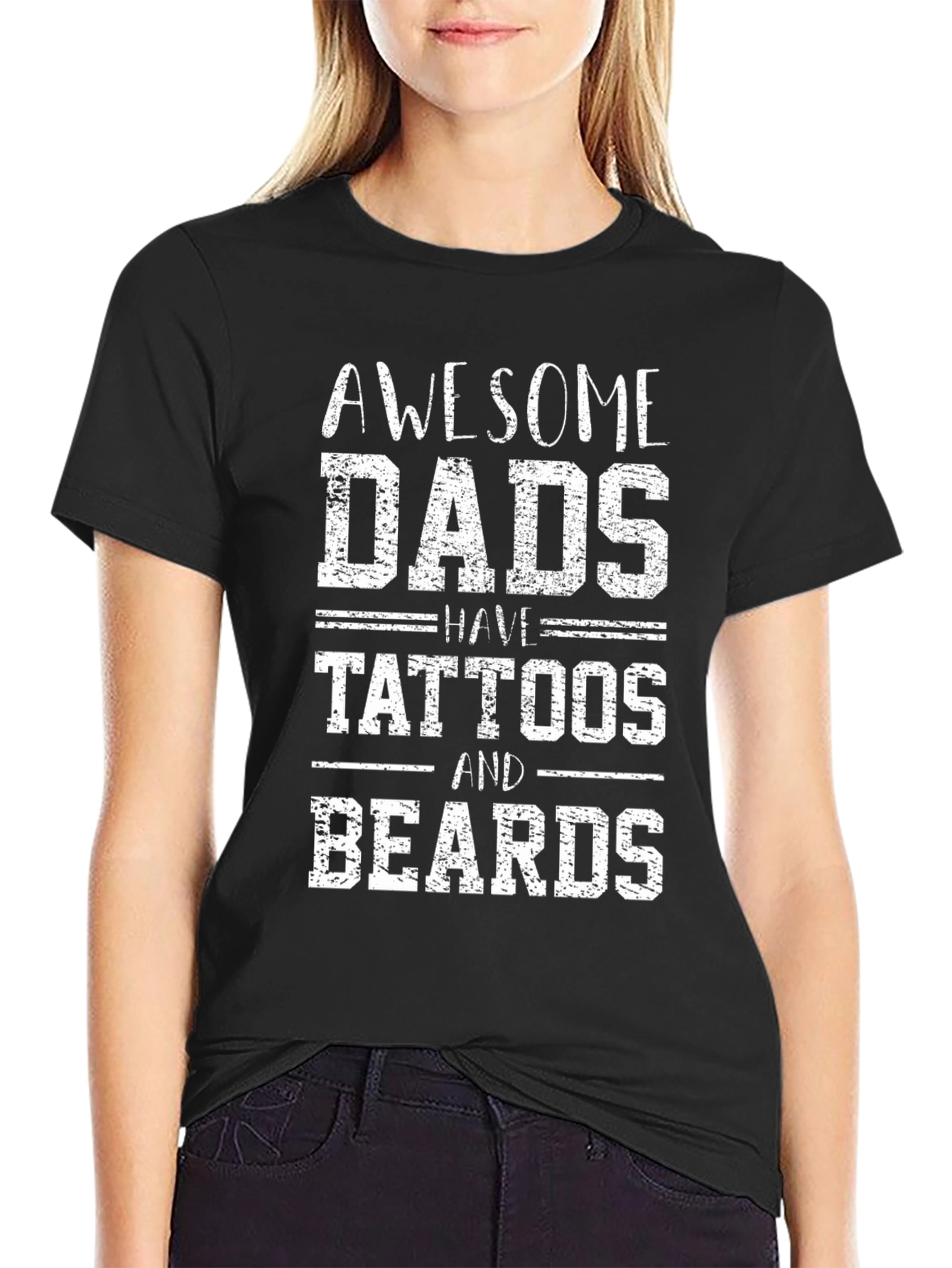 Awesome Dads Tattoos & Beards Graphic Tee