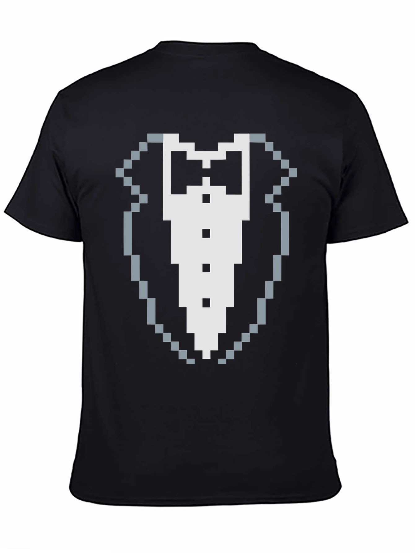Pixel Tuxedo Graphic Tee - 8-Bit Style